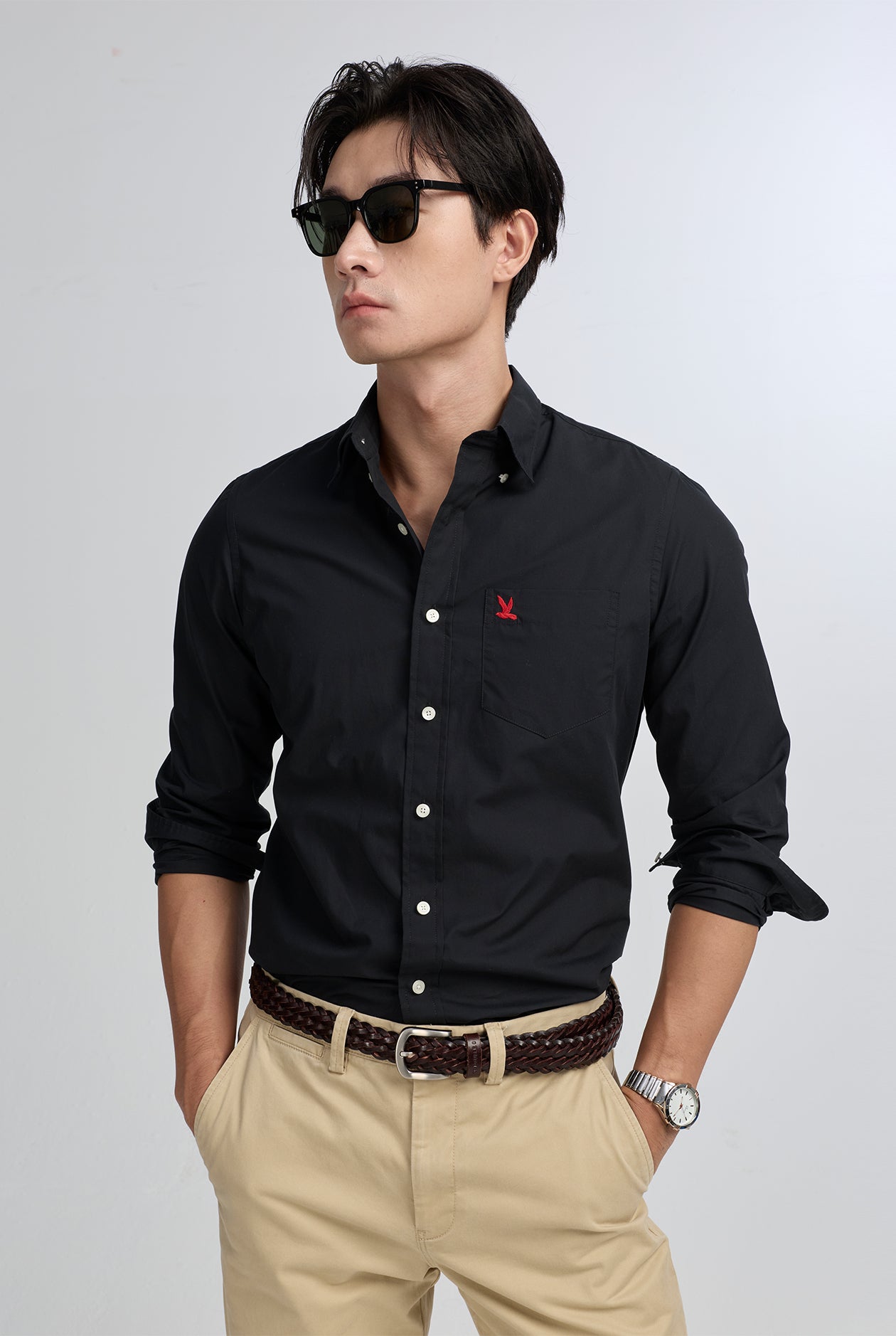 SIGNATURE LONG SLEEVE POPLIN SHIRT
