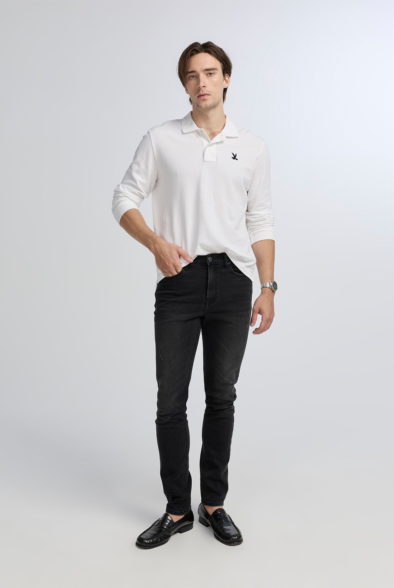 BLACK DESTROYED SKINNY JEANS