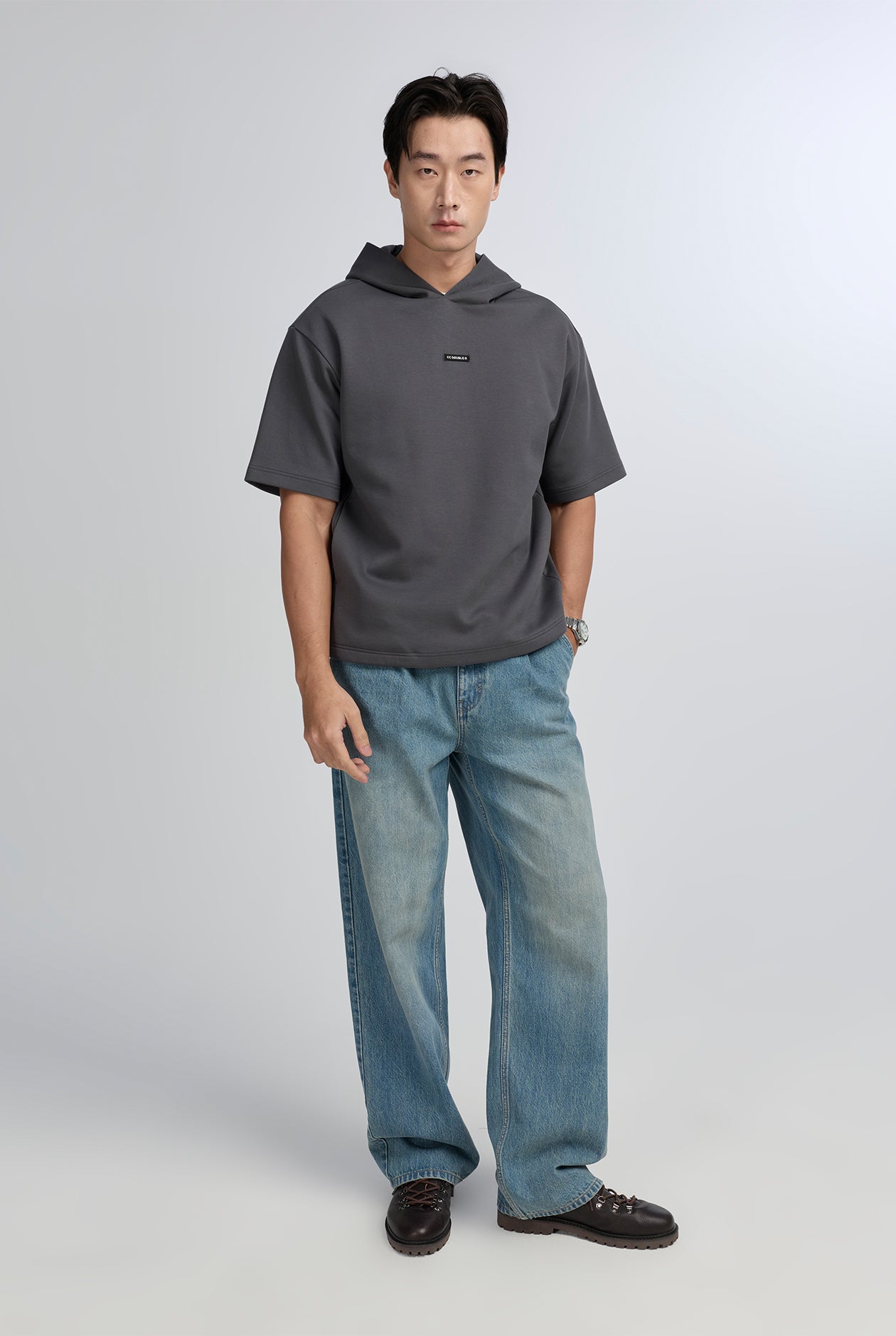 RELAXED SHORT SLEEVE HOODIE