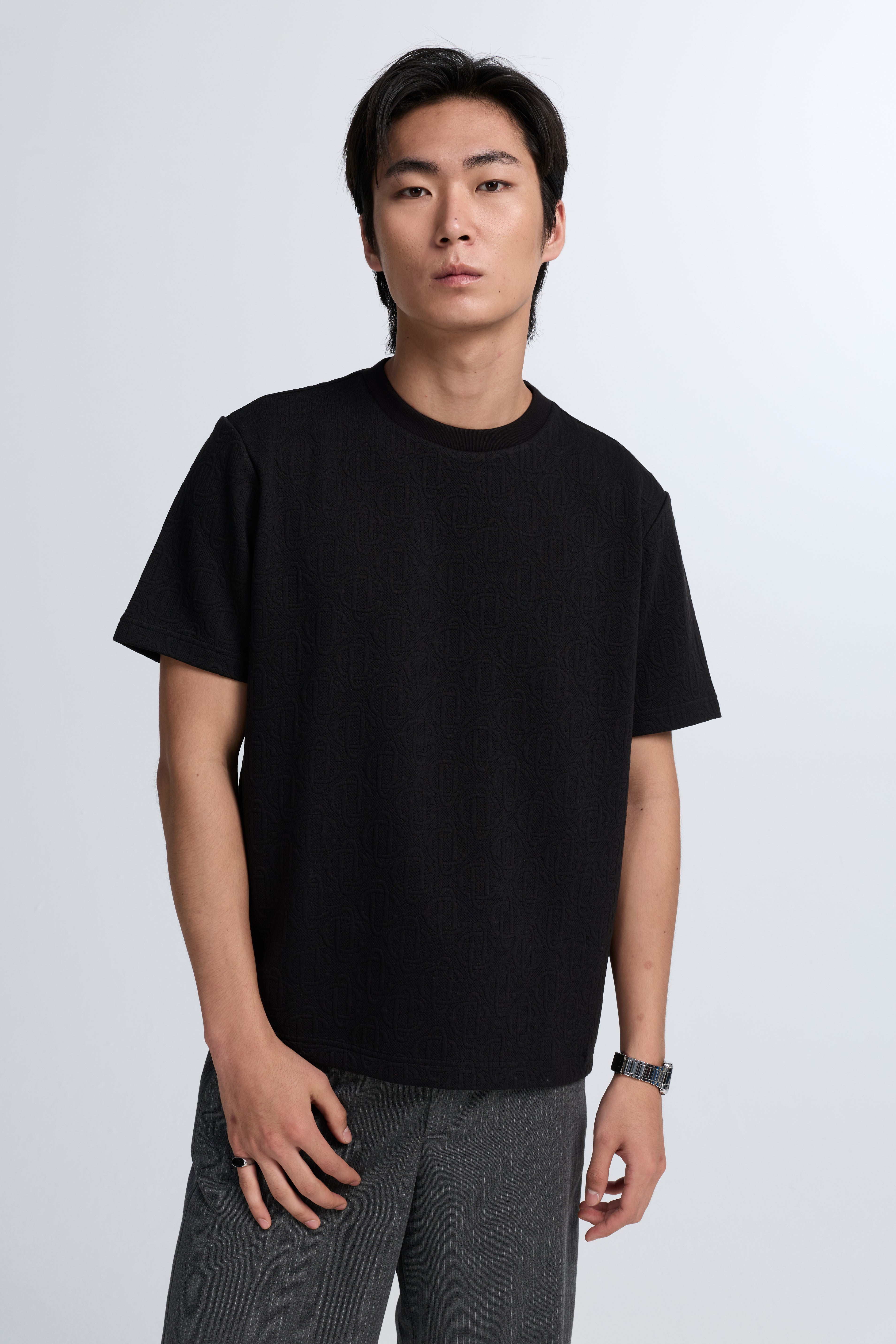 JACQUARD RELAXED-FIT TEE