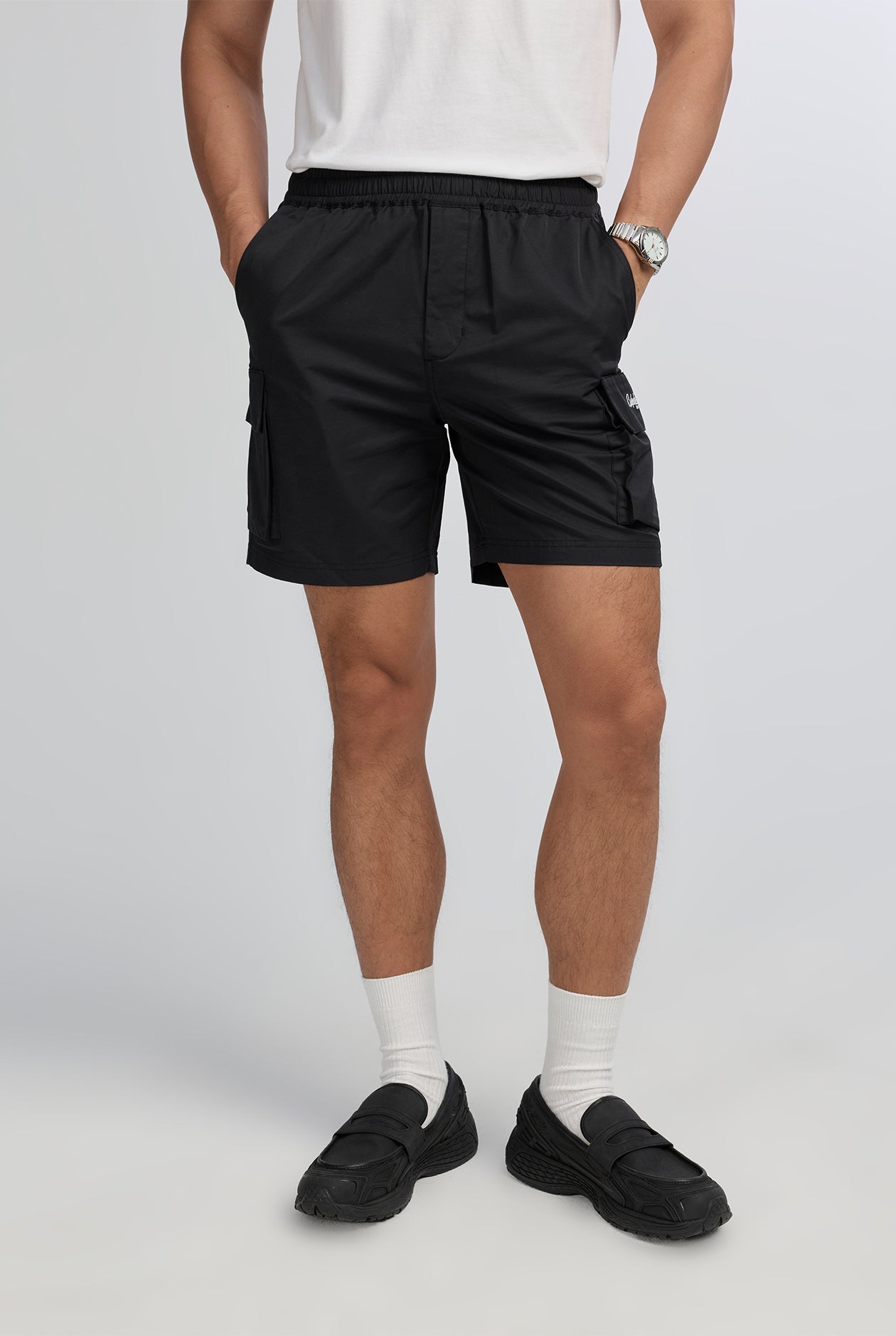 DOUBLE POCKET NYLON SHORTS