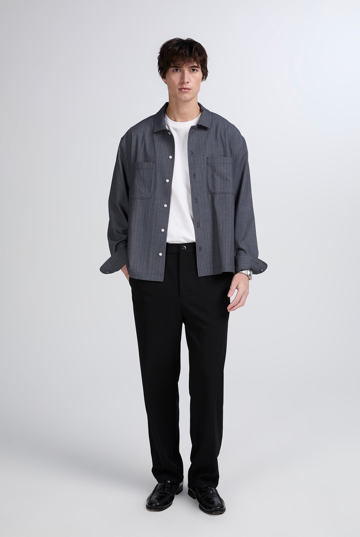 ELASTIC WAIST STRAIGHT PANTS
