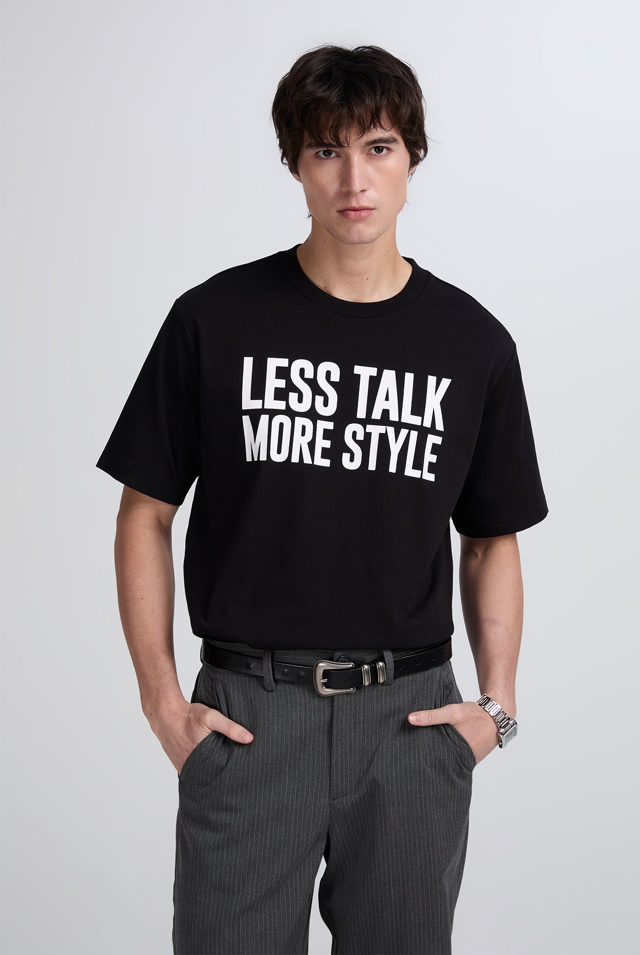 LESS TALK MORE STYLE GRAPHIC TEE