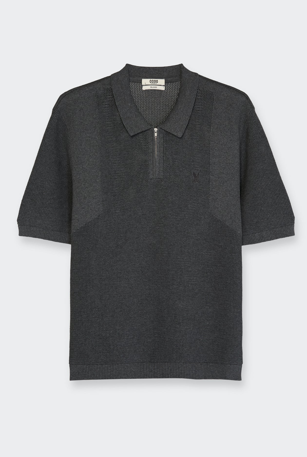 RELAXED ZIP NECK POLO