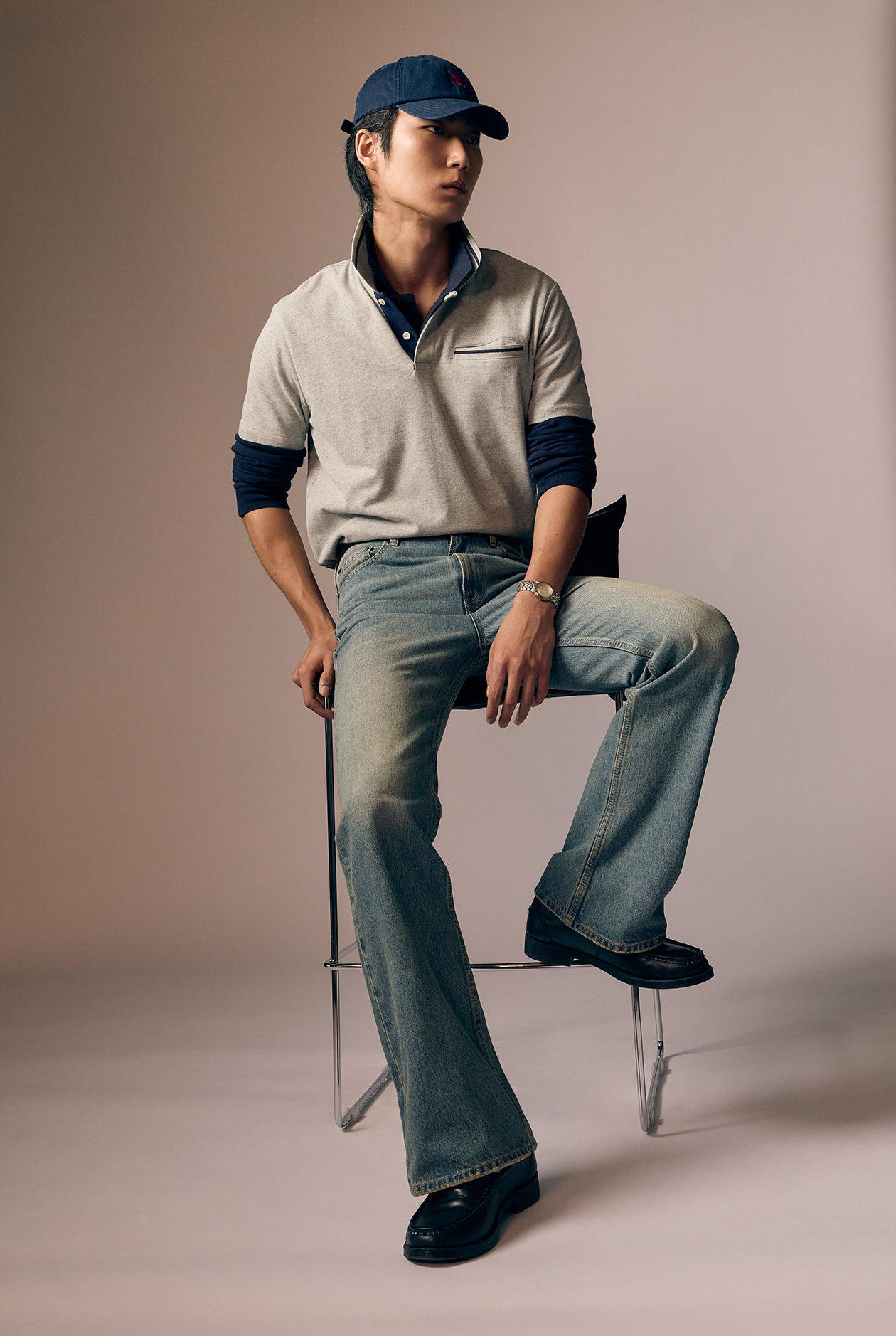 EMBROIDERED LOGO TIPPED POLO SHIRT