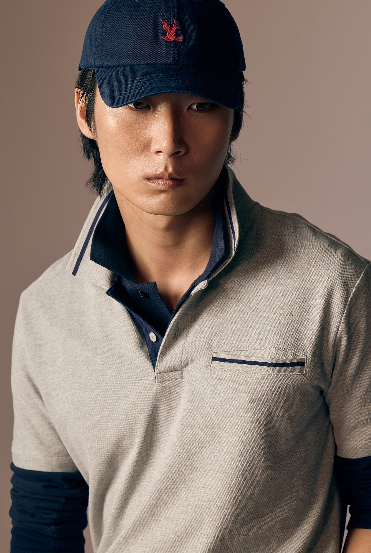EMBROIDERED LOGO TIPPED POLO SHIRT