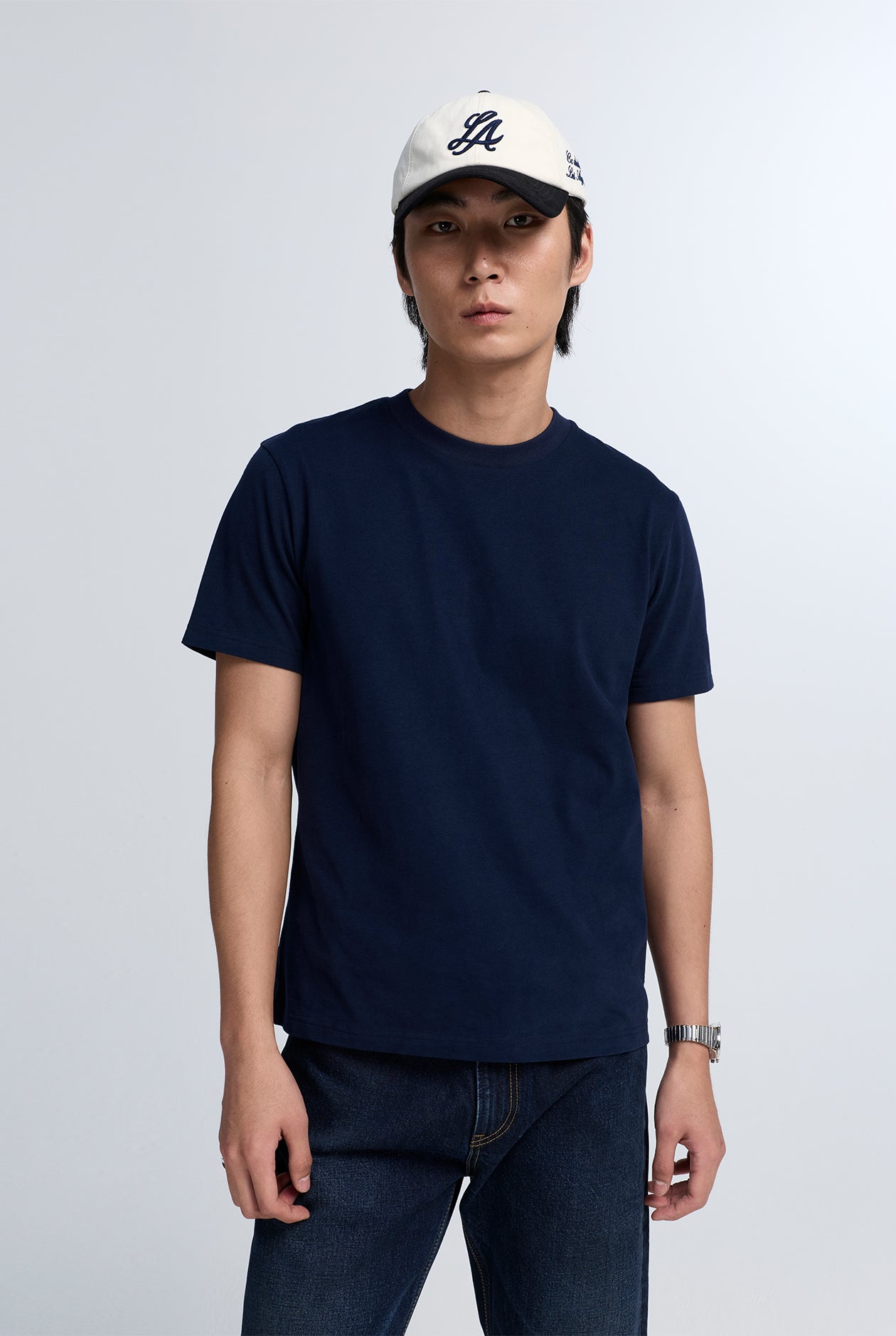 EMBROIDERED LOGO CREWNECK TEE