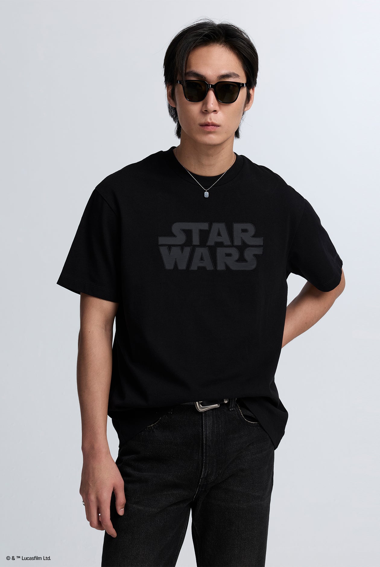 DARTH VADER ALL BLACK TEE