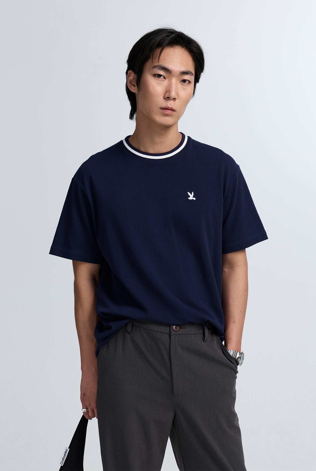 EMBROIDERED LOGO PIQUE TEE