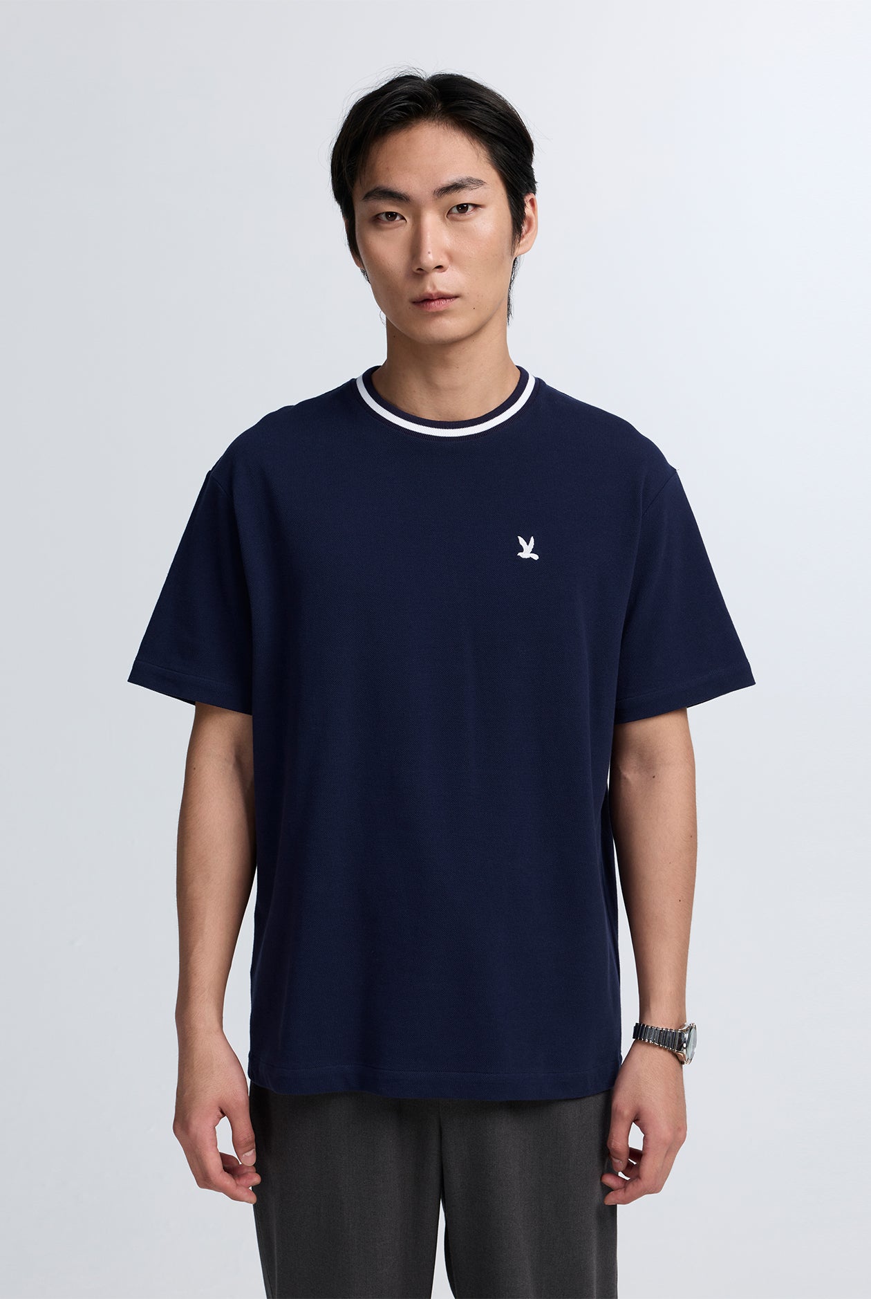 EMBROIDERED LOGO PIQUE TEE