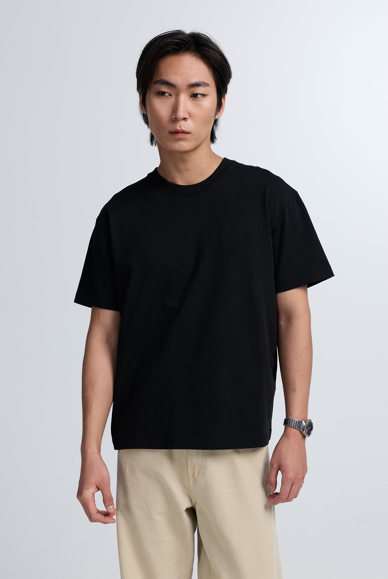 EMBROIDERED LOGO RELAXED-FIT TEE
