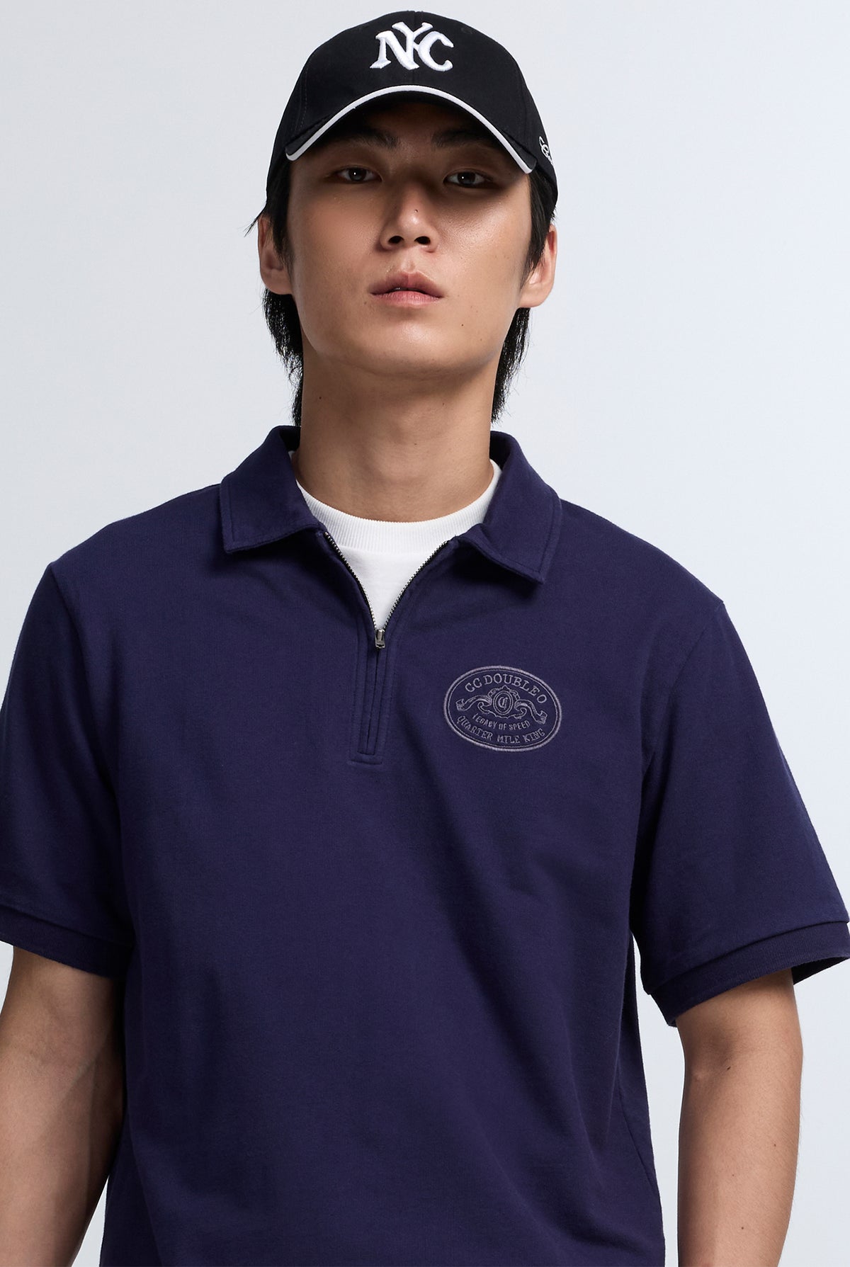 RELAXED ZIP NECK POLO