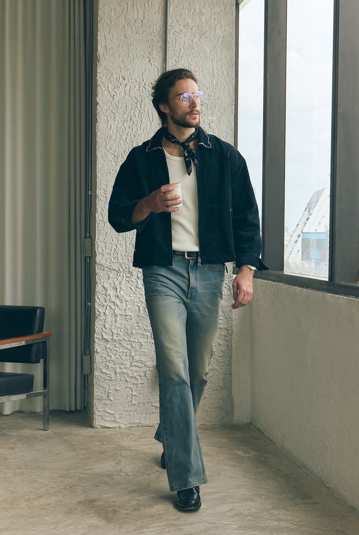 RELAXED ZIP CORDUROY JACKET