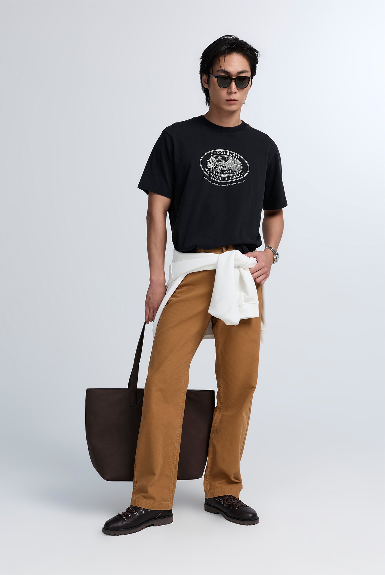 STRAIGHT COTTON TWILL PANTS
