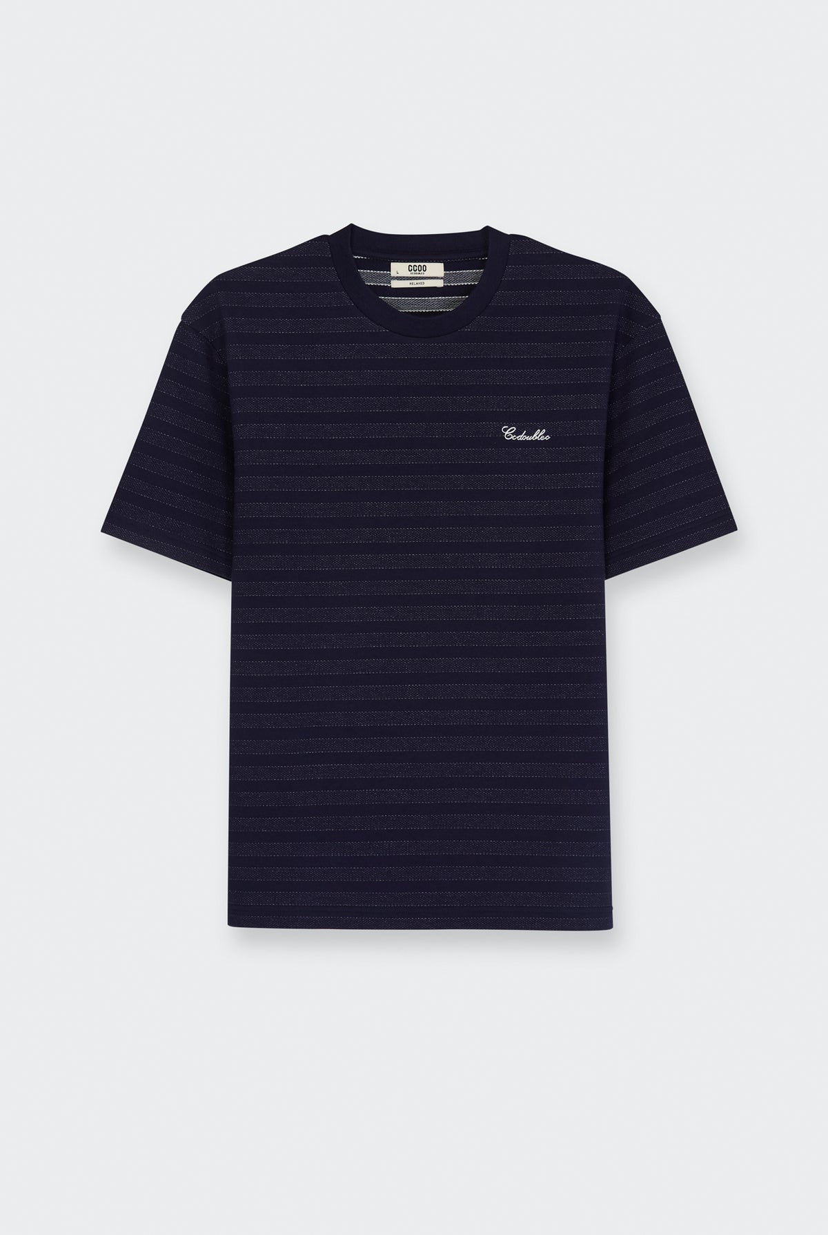 RELAXED STRIPE CREW NECK TEE