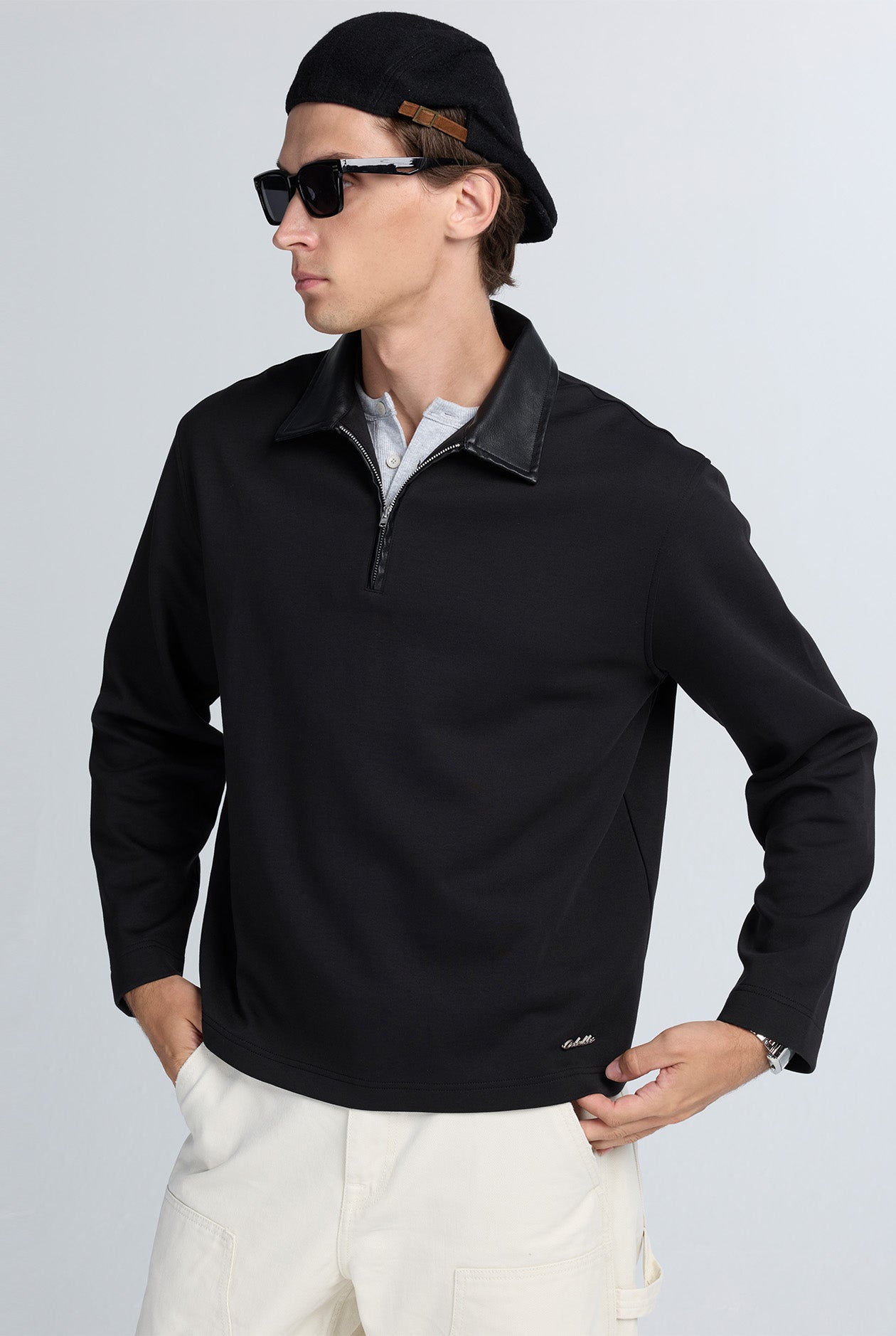 RELAXED INTERLOCK ZIPPER POLO