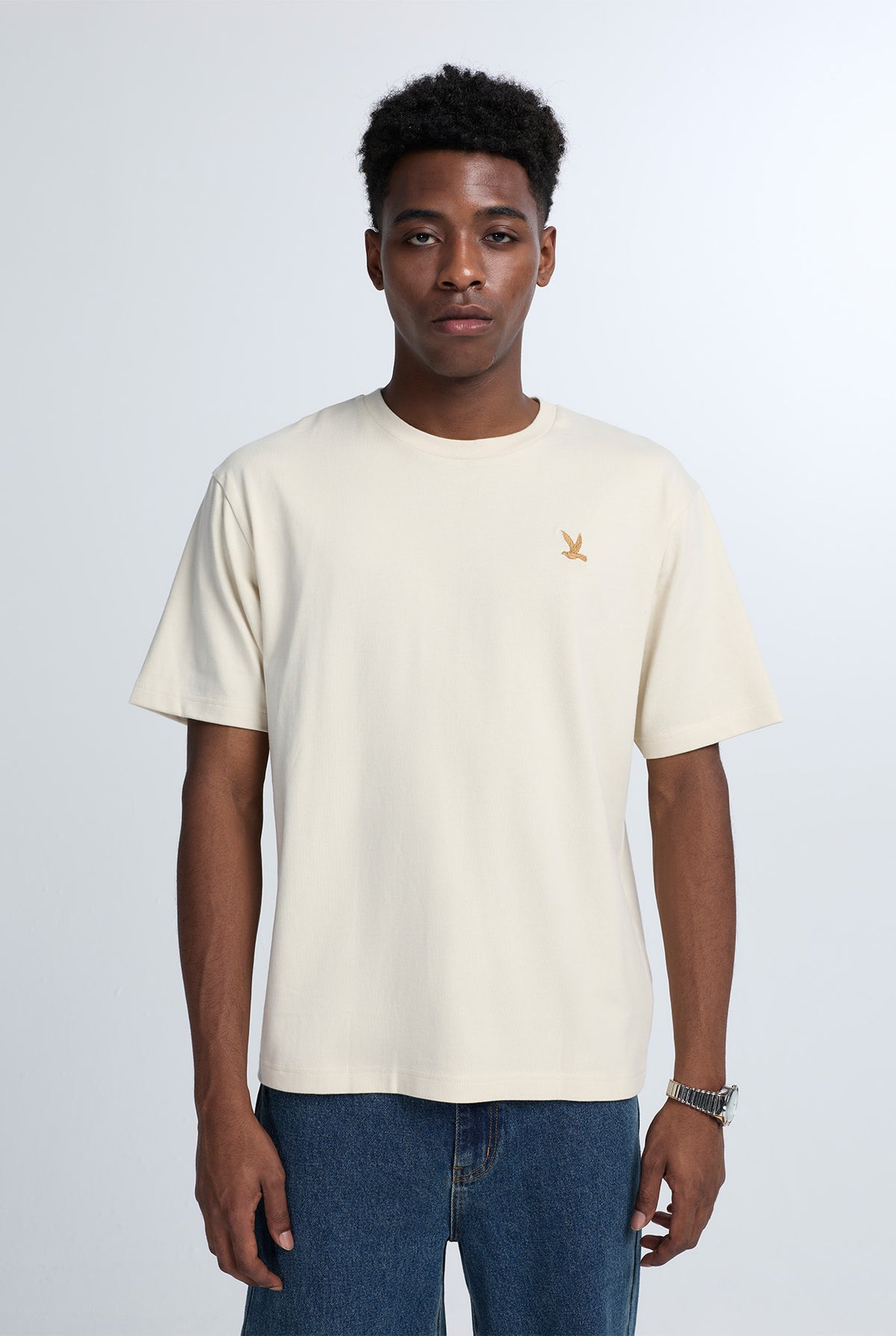 OVERSIZED EMBROIDERED LOGO TEE