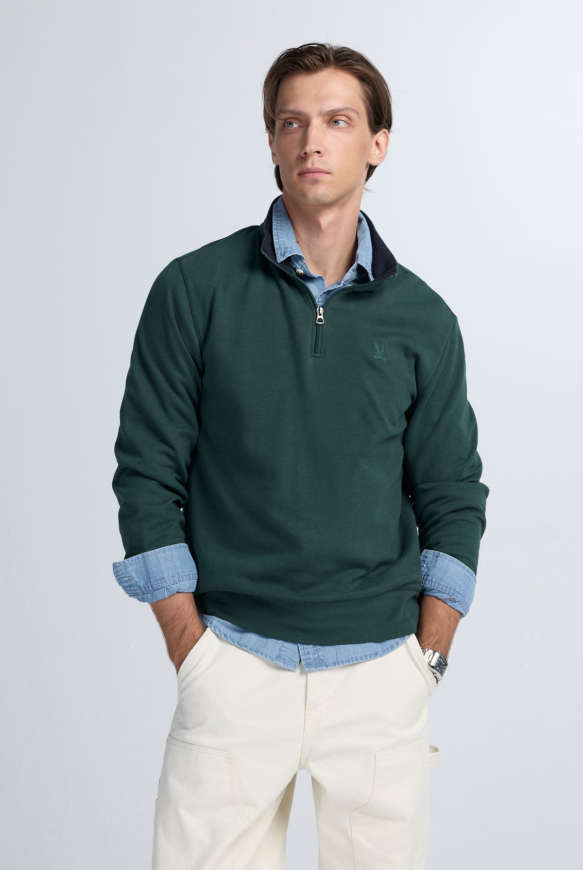 HALF-ZIP PULLOVER SWEATSHIRT