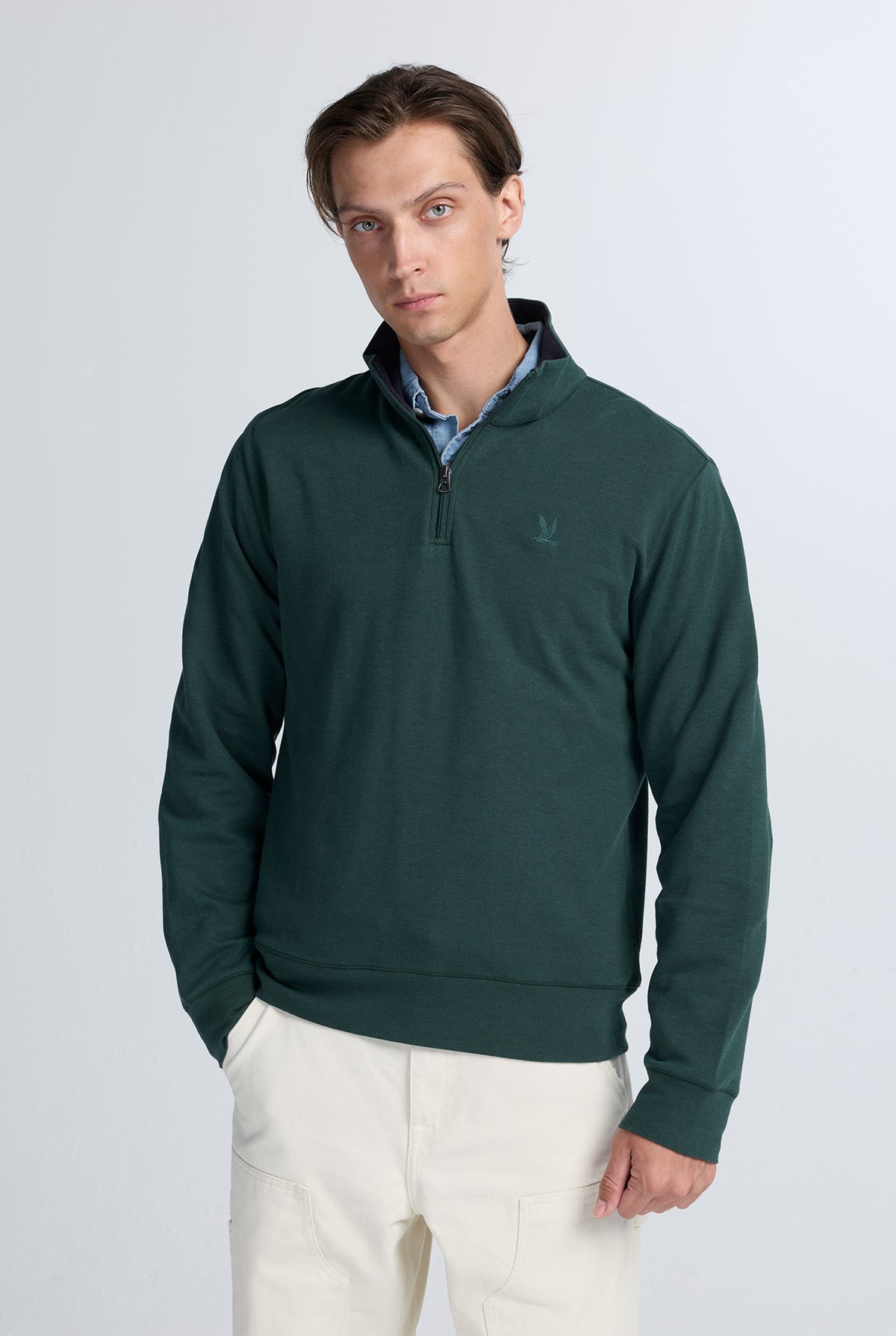 HALF-ZIP PULLOVER SWEATSHIRT