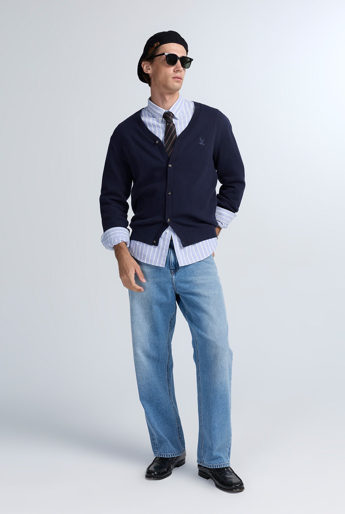 BASIC SIGNATURE LOGO KNIT CARDIGAN
