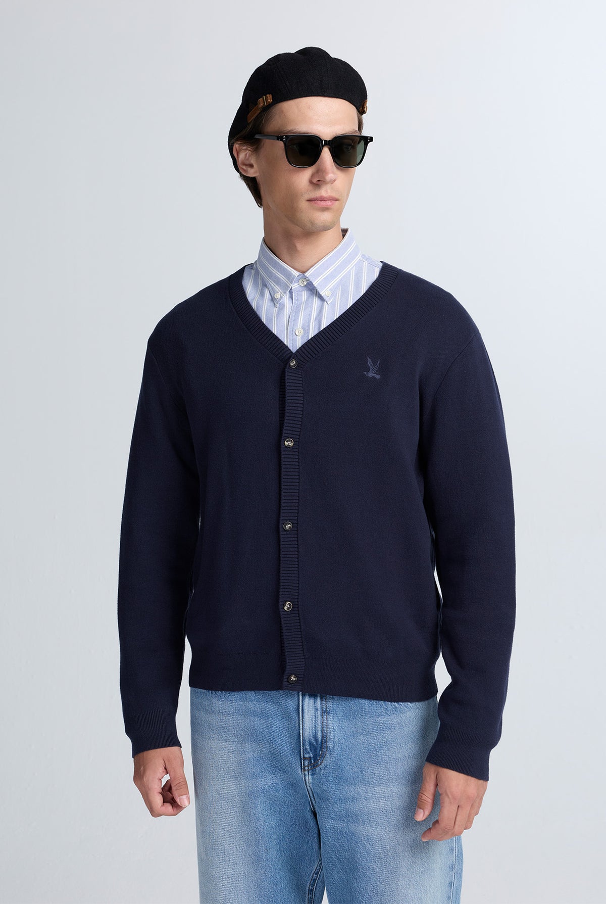 BASIC SIGNATURE LOGO KNIT CARDIGAN