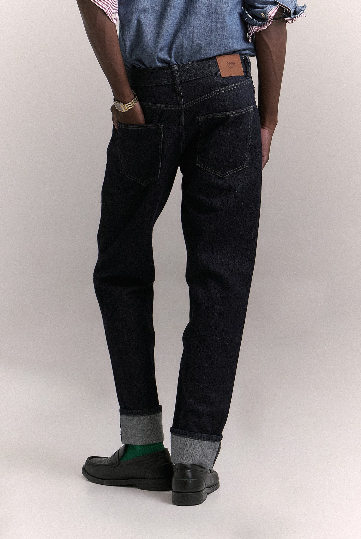 ROLL-UP STRAIGHT LEG JEANS
