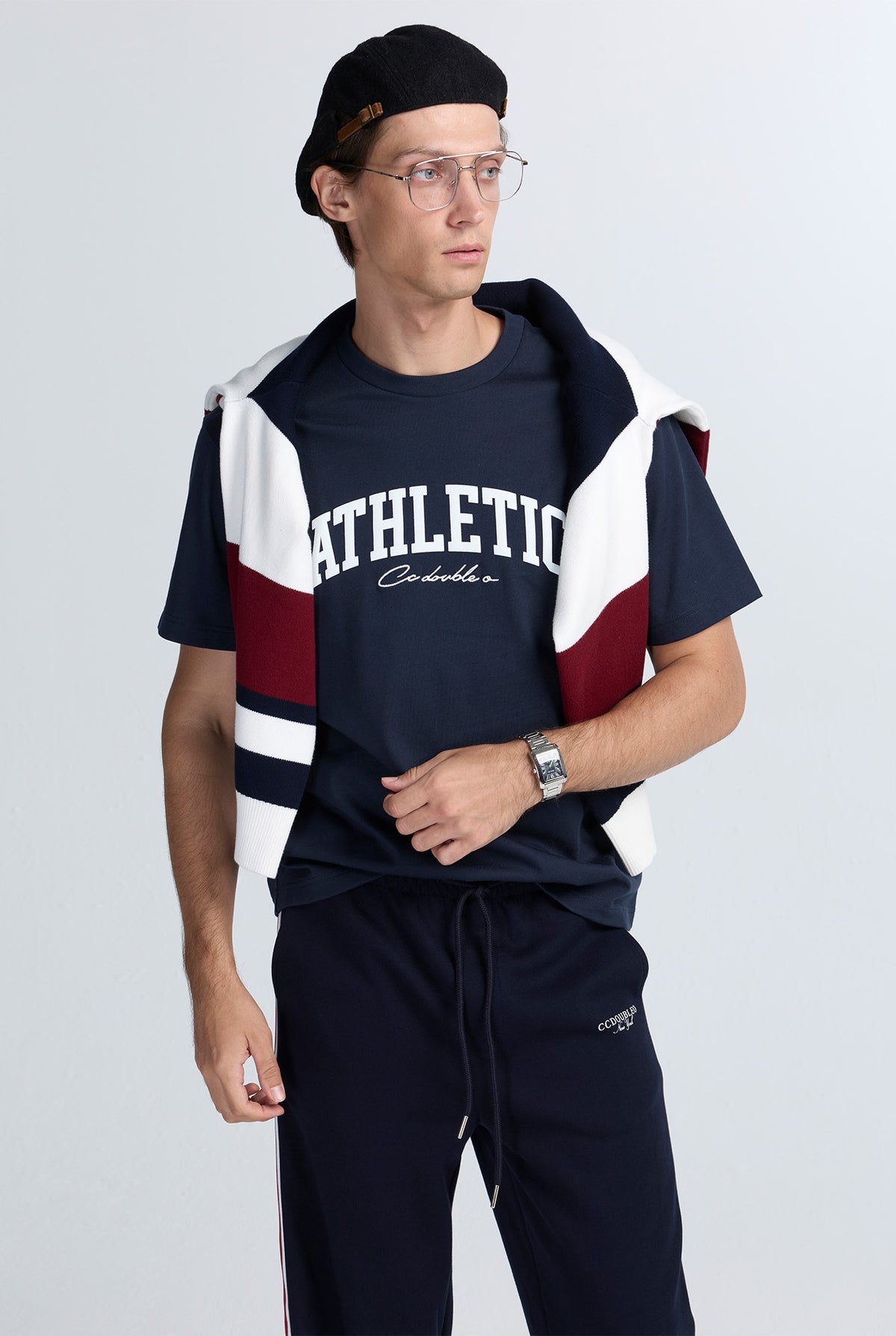 RELAXED CREW NECK "ATHLETIC" TEE