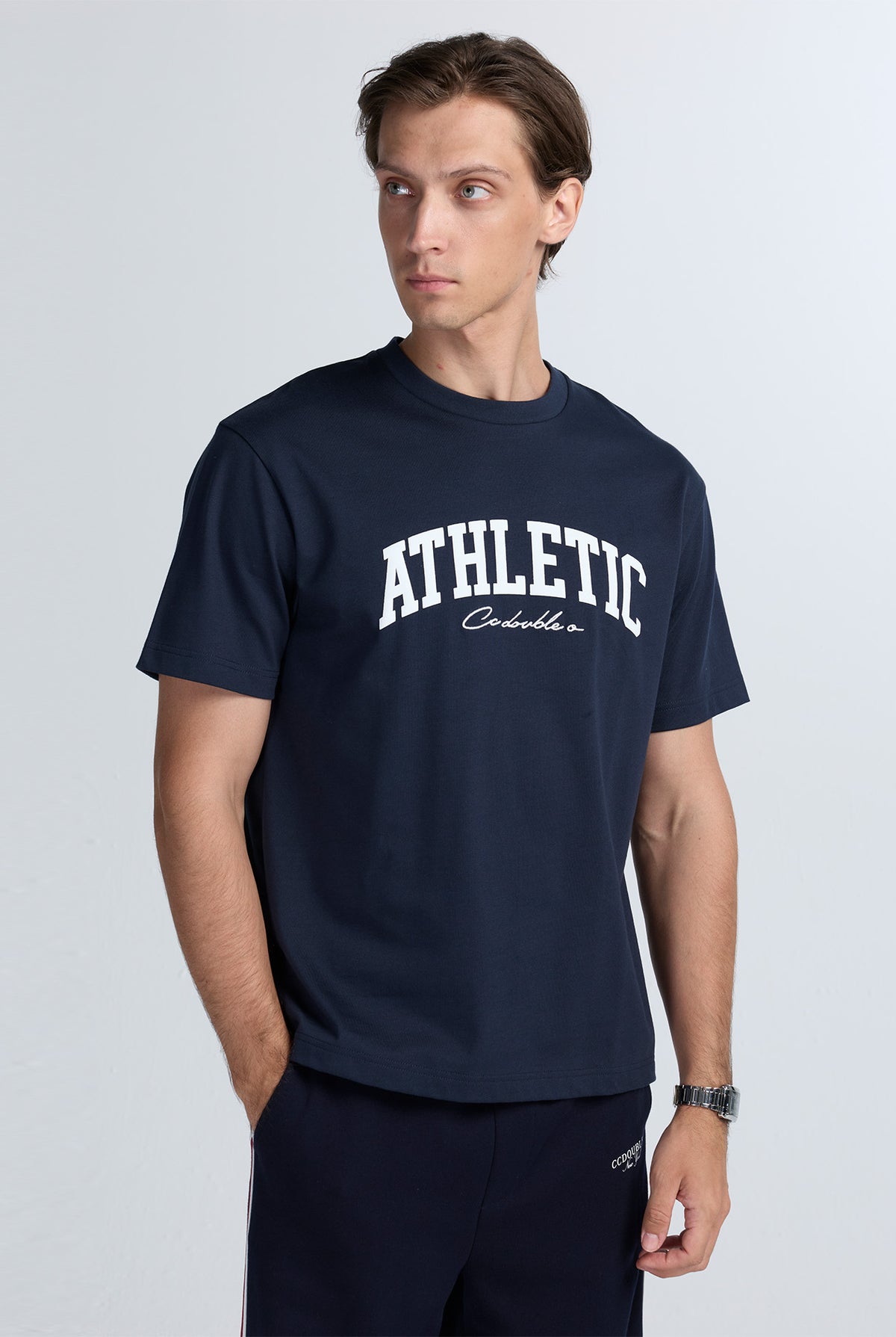 RELAXED CREW NECK "ATHLETIC" TEE