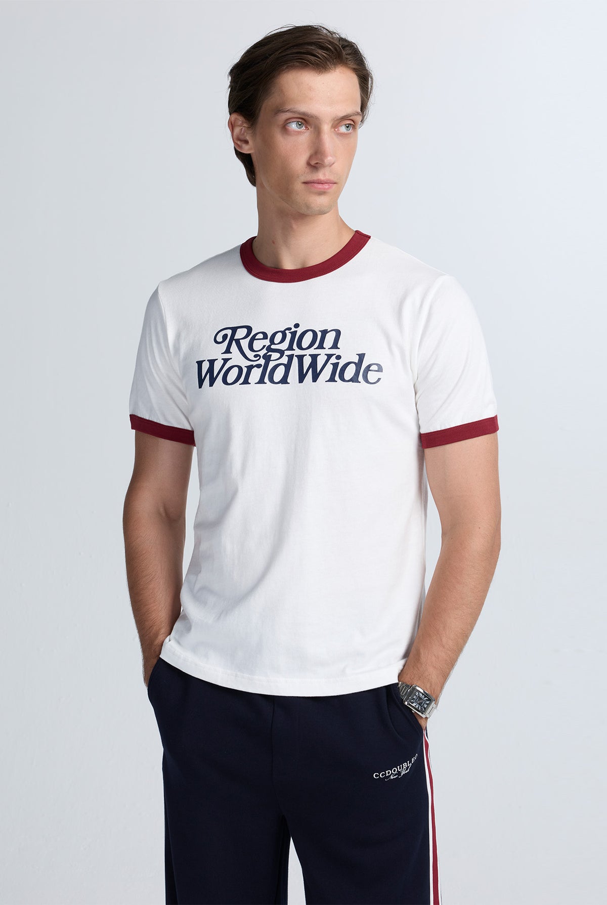 REGULAR RINGER "REGION WORLDWIDE" TEE