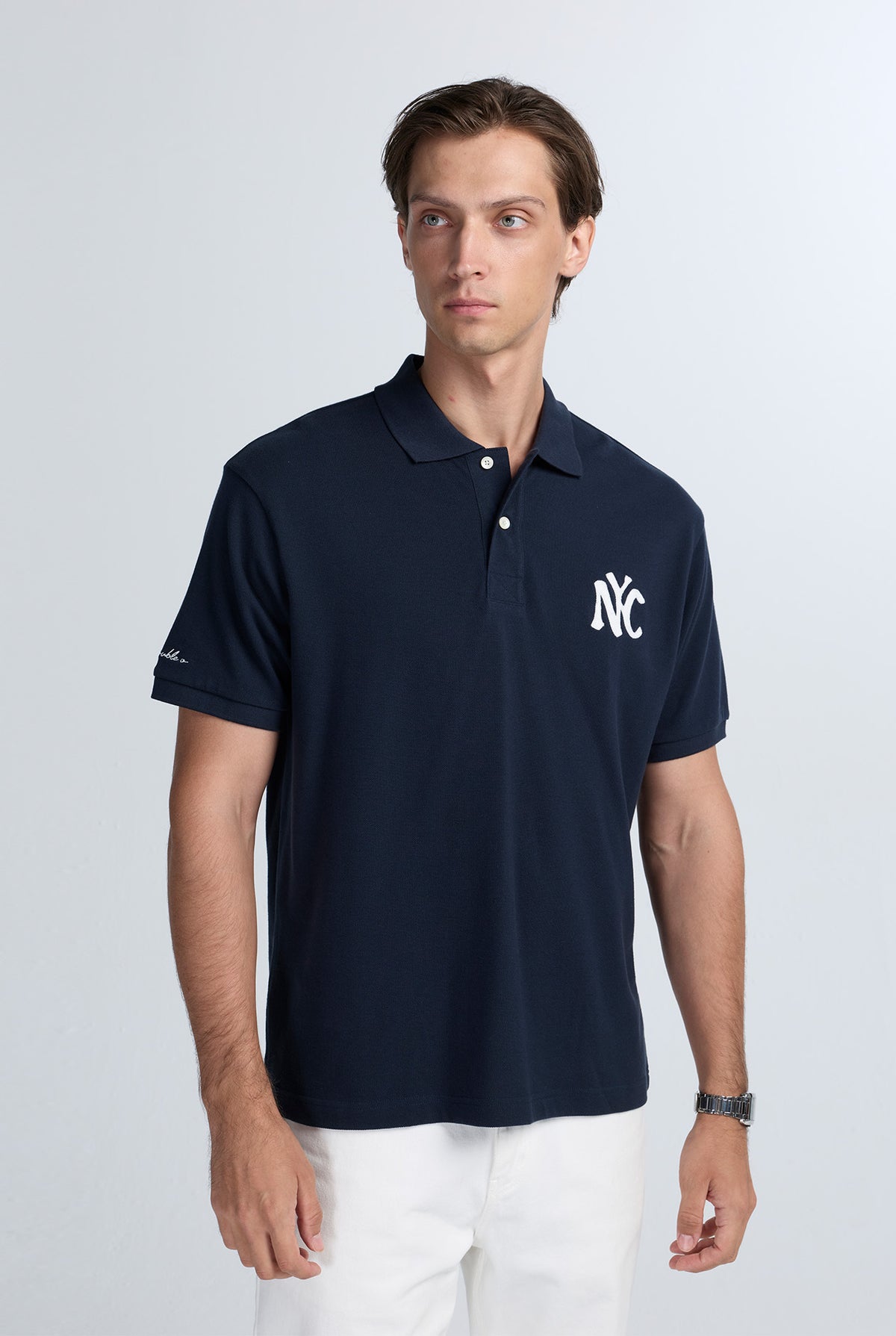 RELAXED FLAT KNIT POLO SHIRT