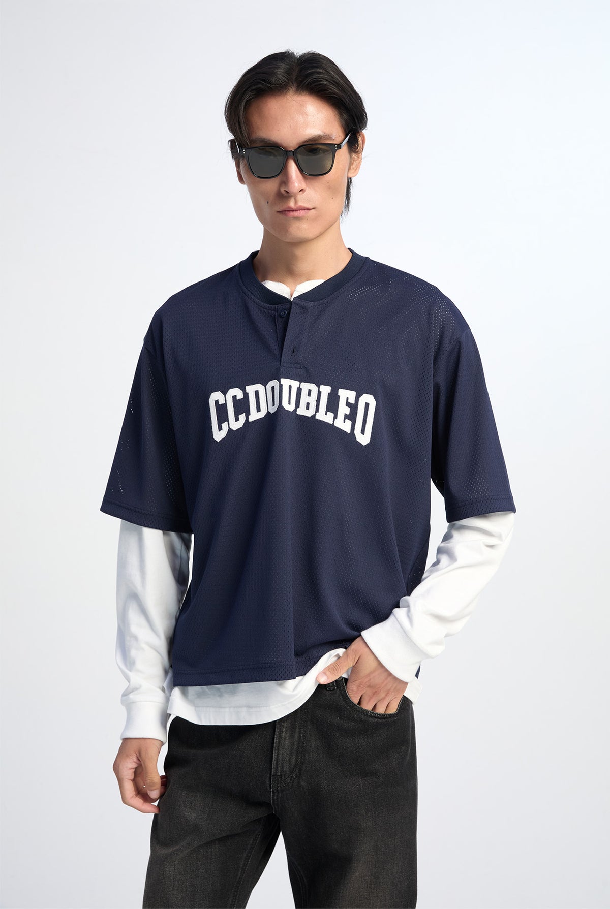 MESH HENLEY TEE