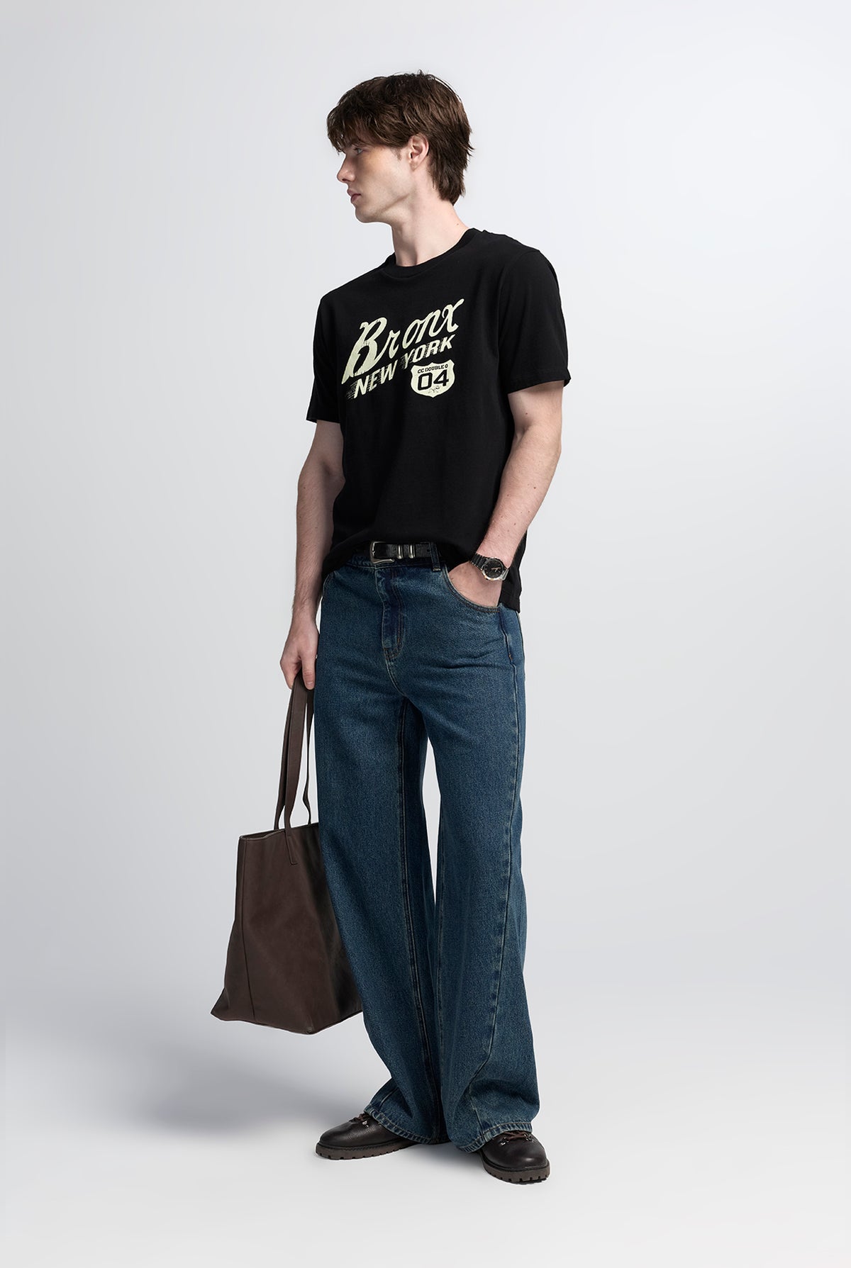 BRONX NEW YORK FLOCK PRINT TEE