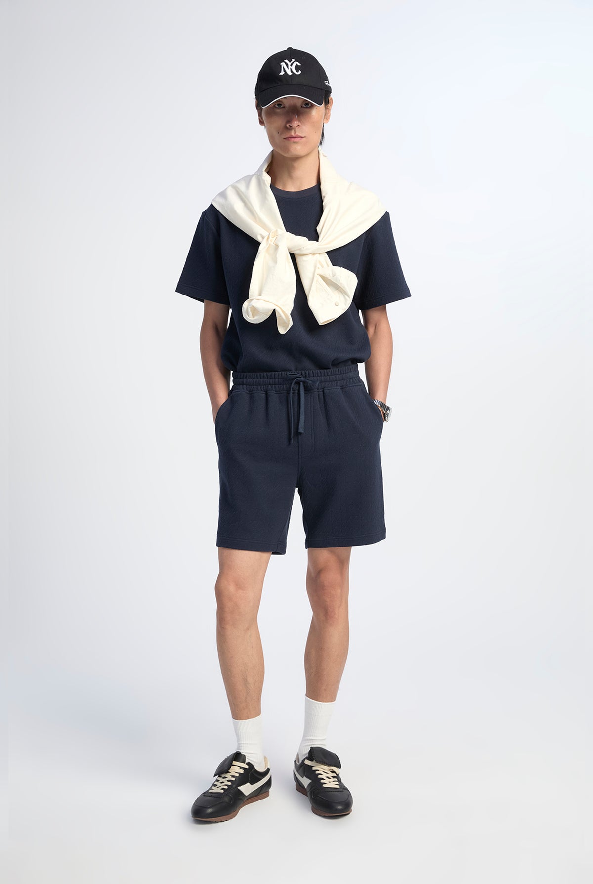 JACQUARD DRAWSTRING SHORTS
