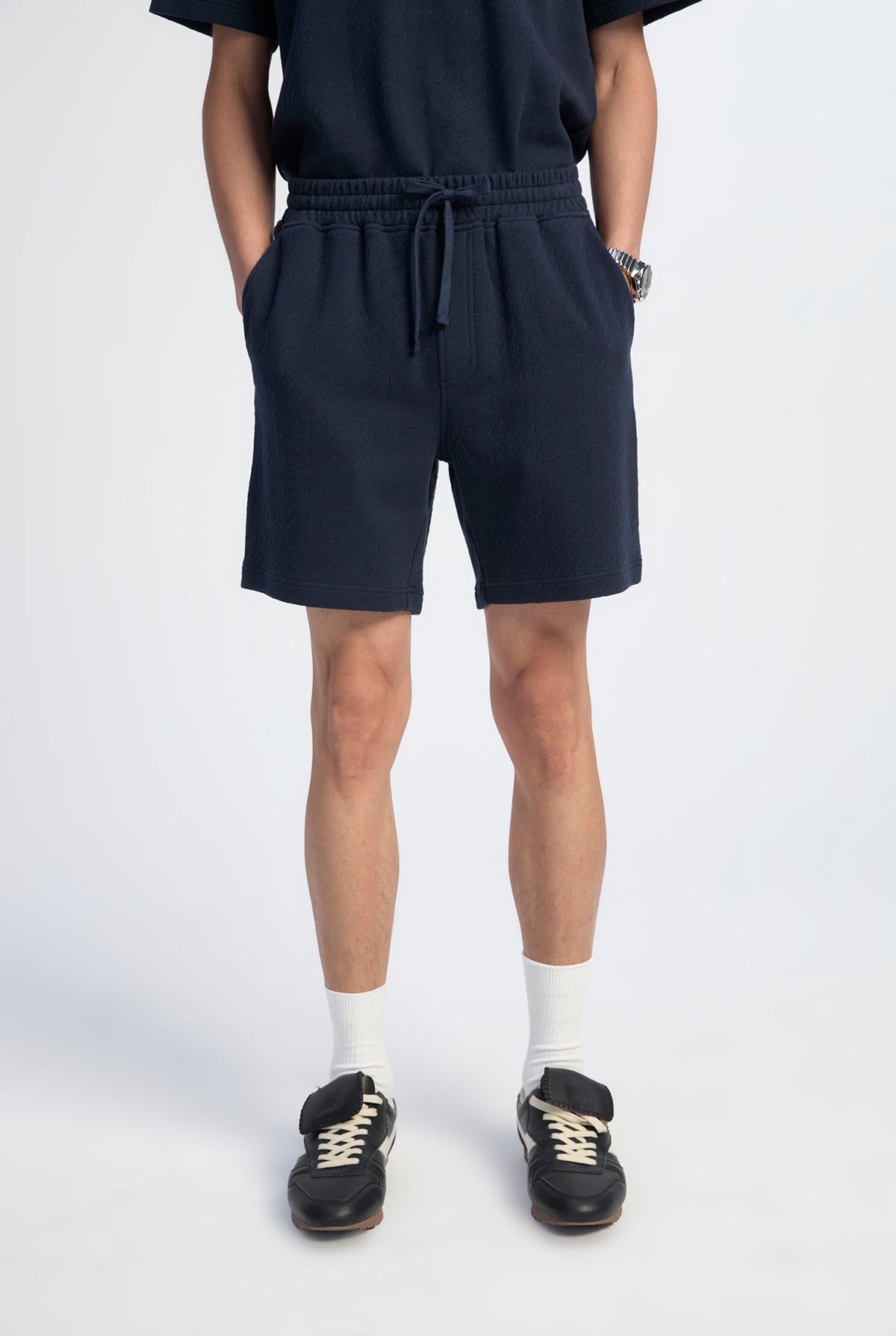 JACQUARD DRAWSTRING SHORTS