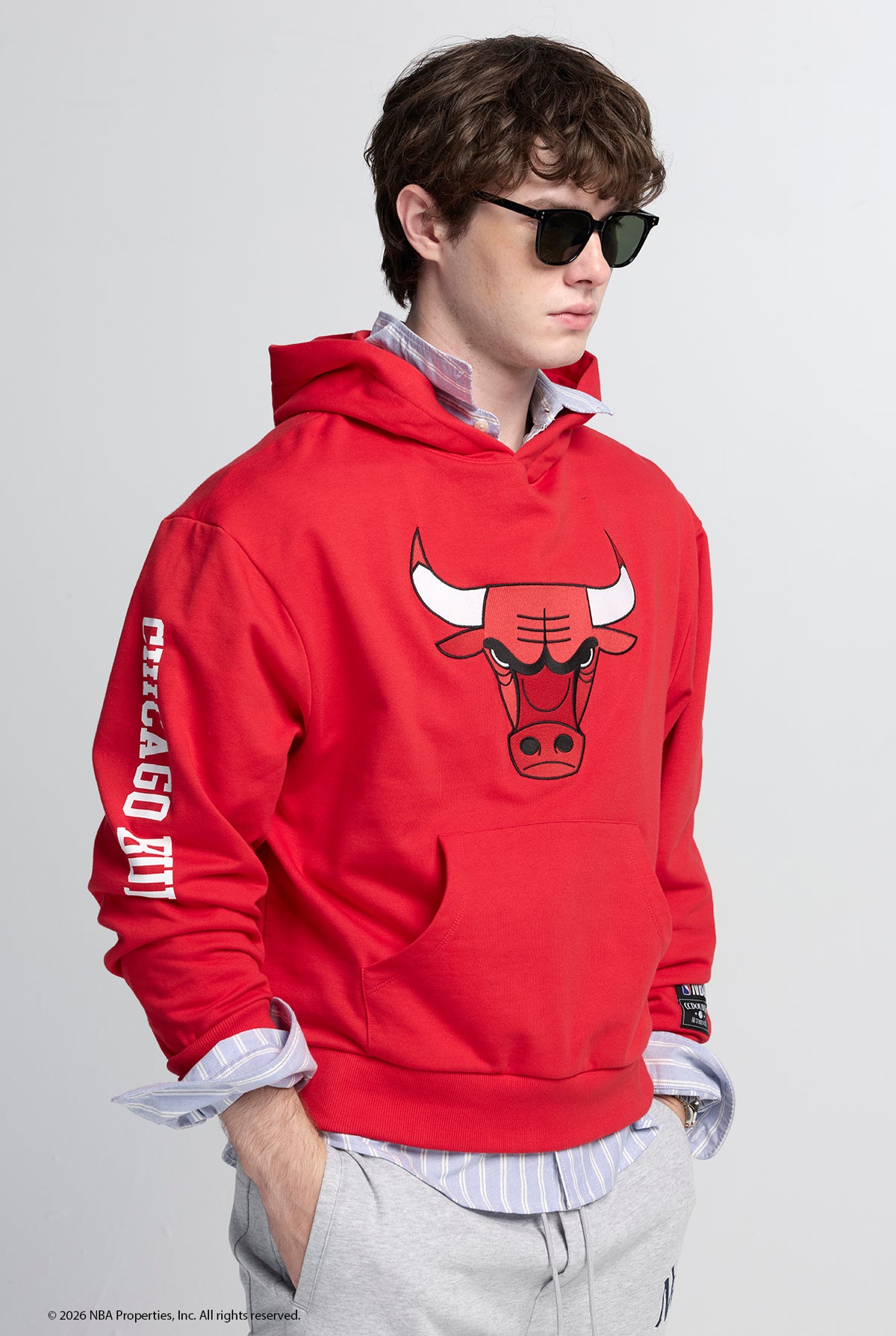 NBA CHICAGO BULLS LOGO HOODIE