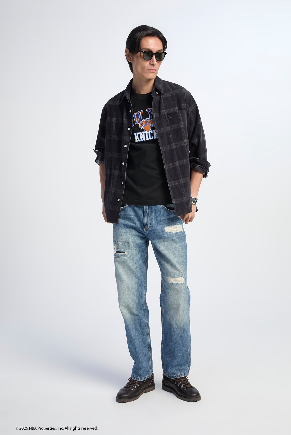 NBA NEW YORK KNICKS COLLEGIATE LOGO TEE