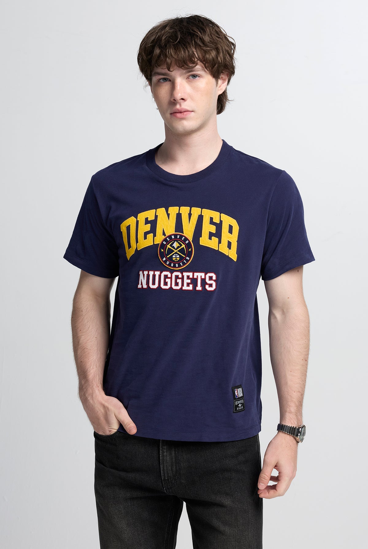 NBA DENVER NUGGETS COLLEGIATE LOGO TEE