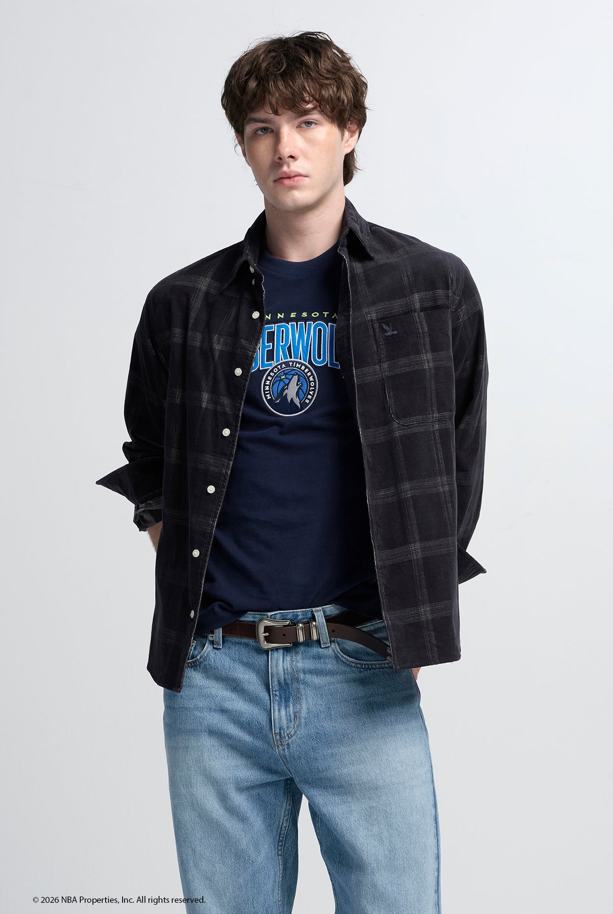 NBA MINNESOTA TIMBERWOLVES COLLEGIATE LOGO TEE