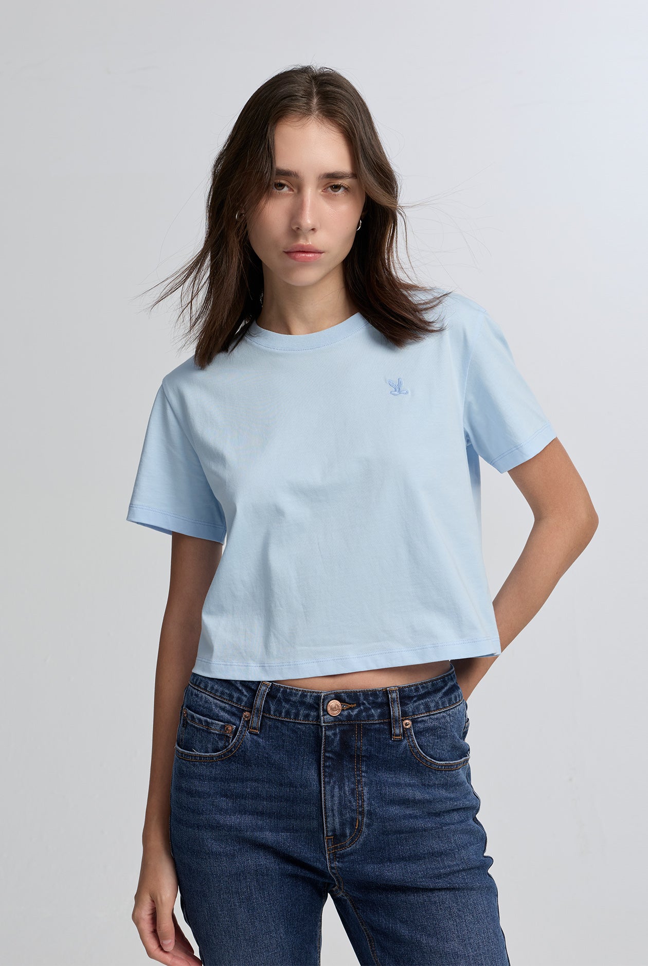 SIGNATURE BIRD LOGO CROPPED TEE