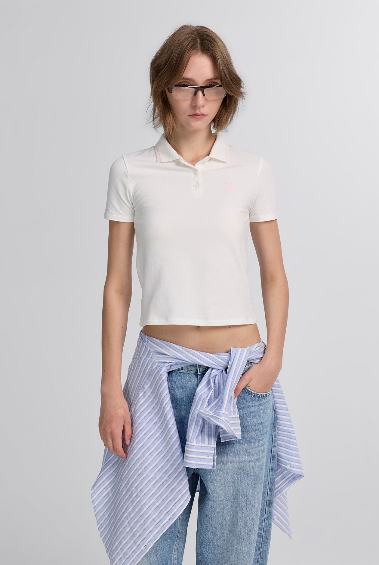 RIBBED POLO SHIRT