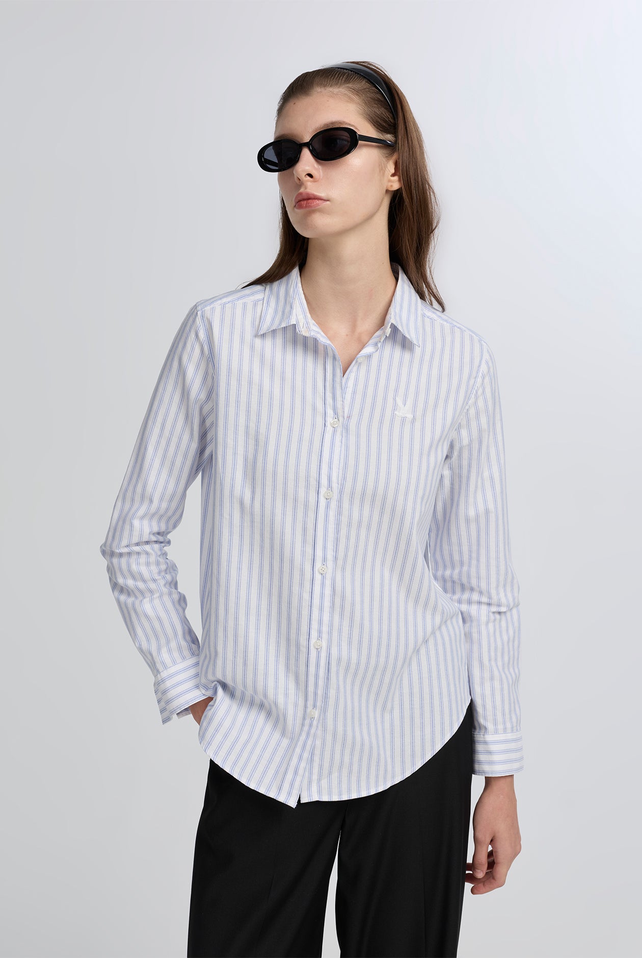 BLUE STRIPED OXFORD SHIRT