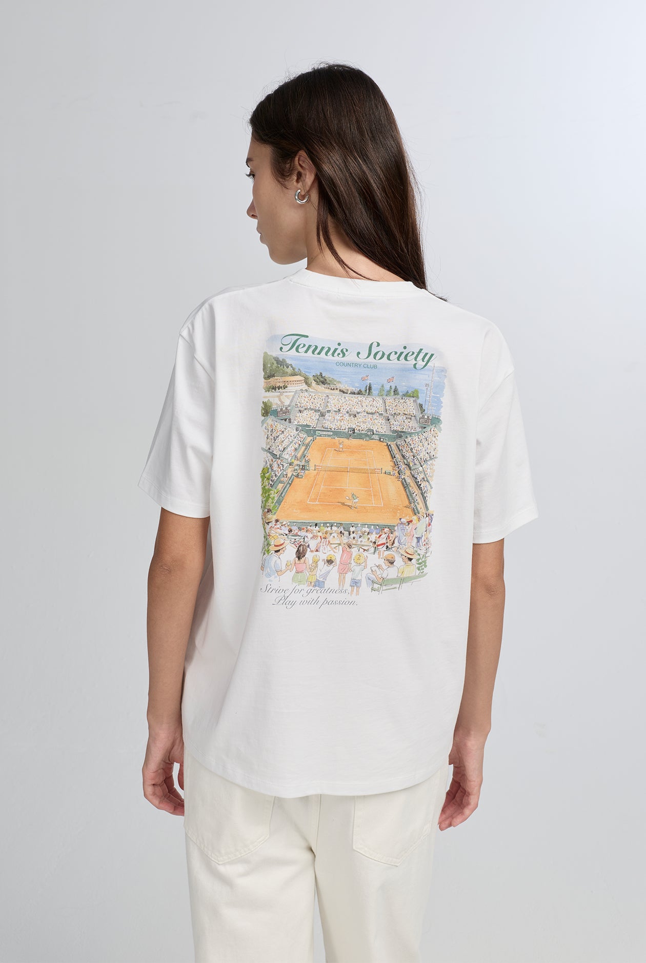 VINTAGE TENNIS COURT GRAPHIC TEE