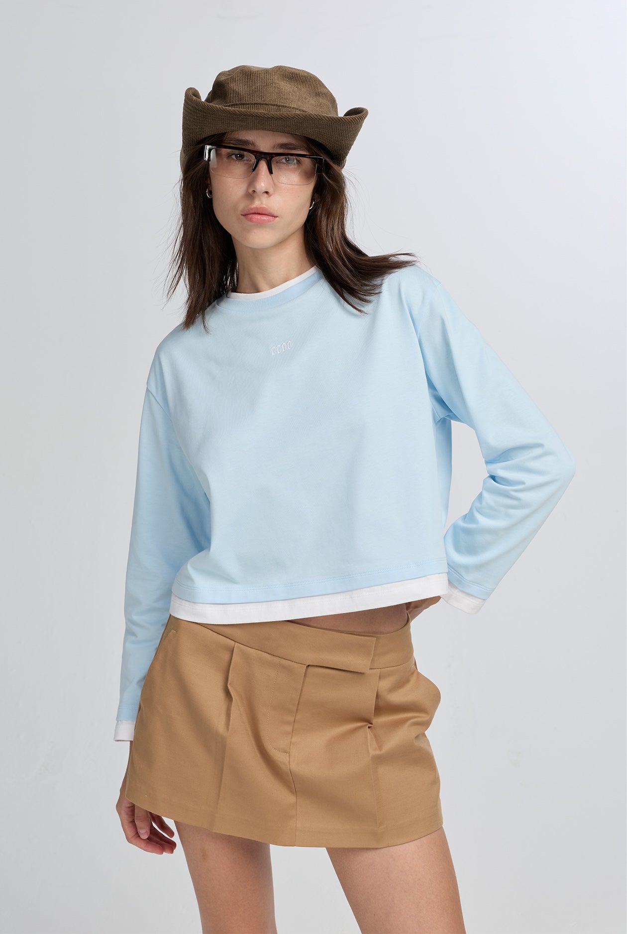 CROPPED LONG-SLEEVE TEE