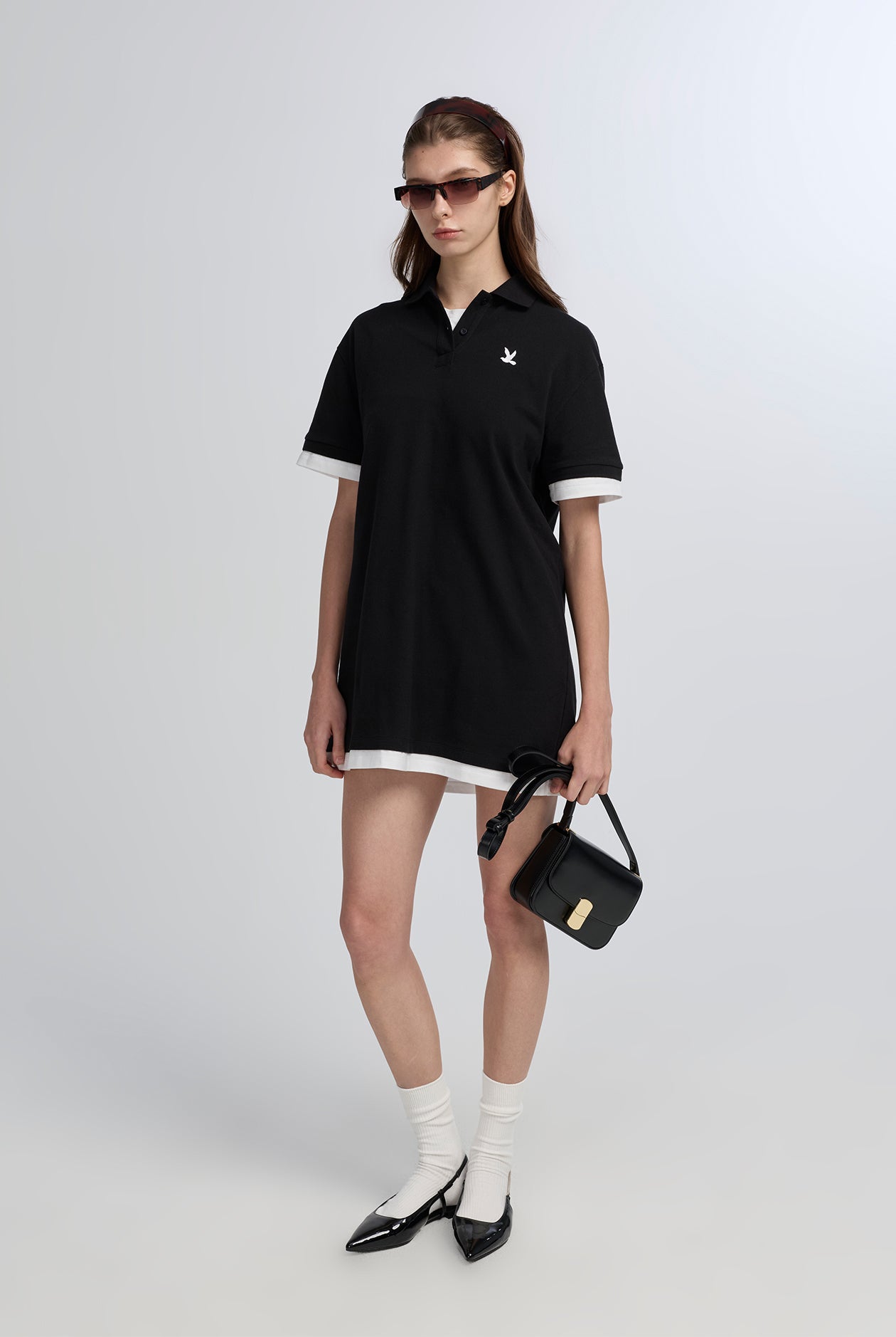 DOUBLE SLEEVE POLO DRESS