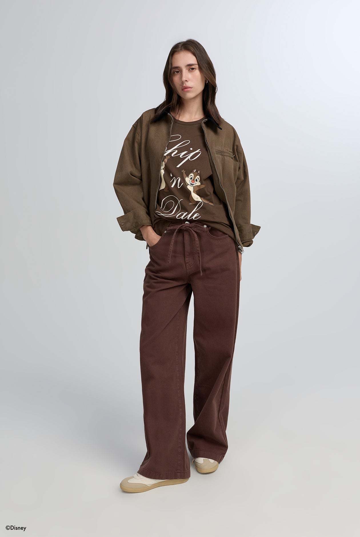 DRAWSTRING BAGGY JEANS