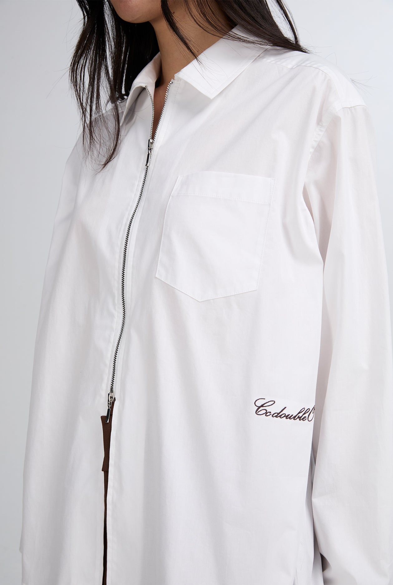 OVERSIZED FRONT ZIP SHIRT – CC Double O Official Store