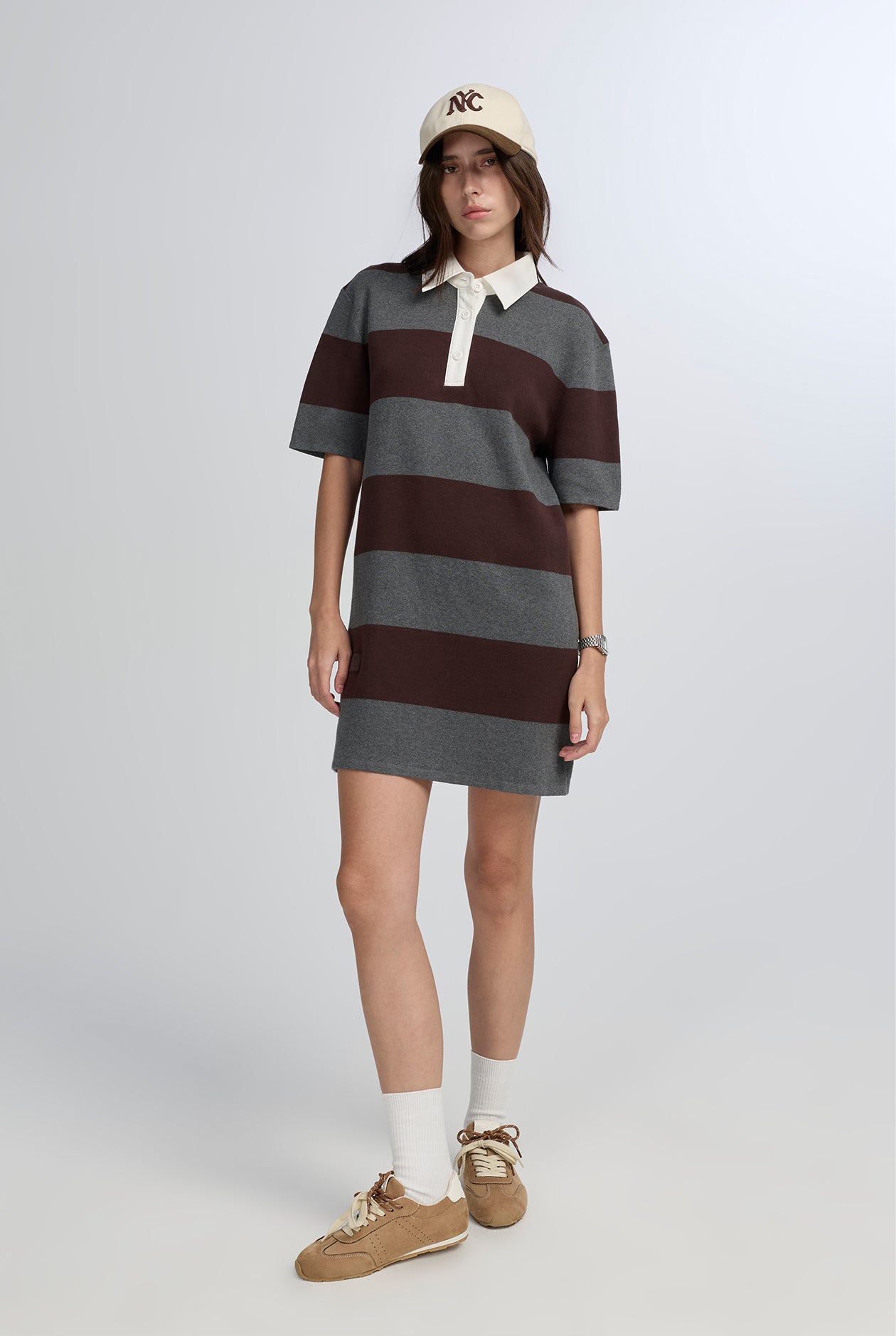 OVERSIZED STRIPE KNIT DRESS
