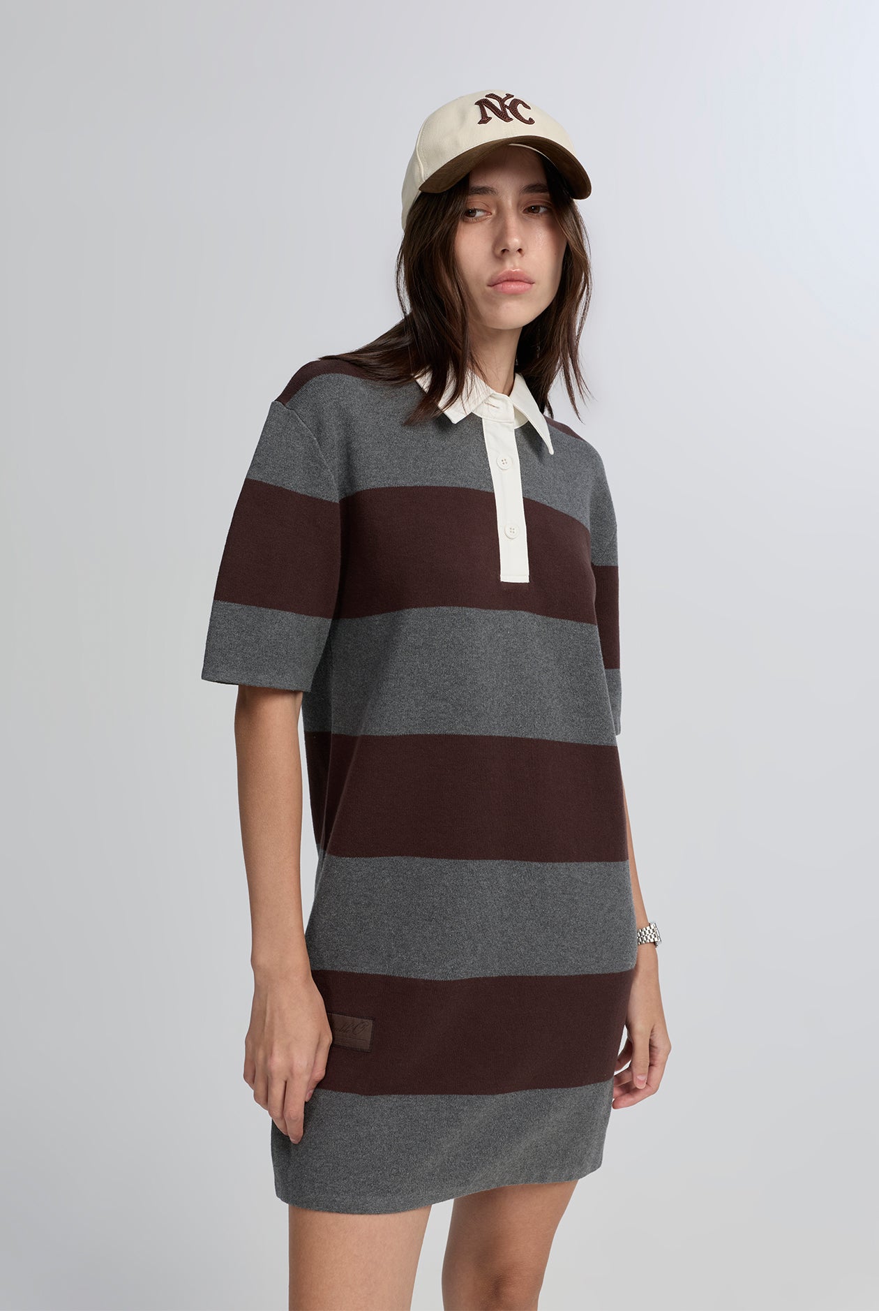 OVERSIZED STRIPE KNIT DRESS