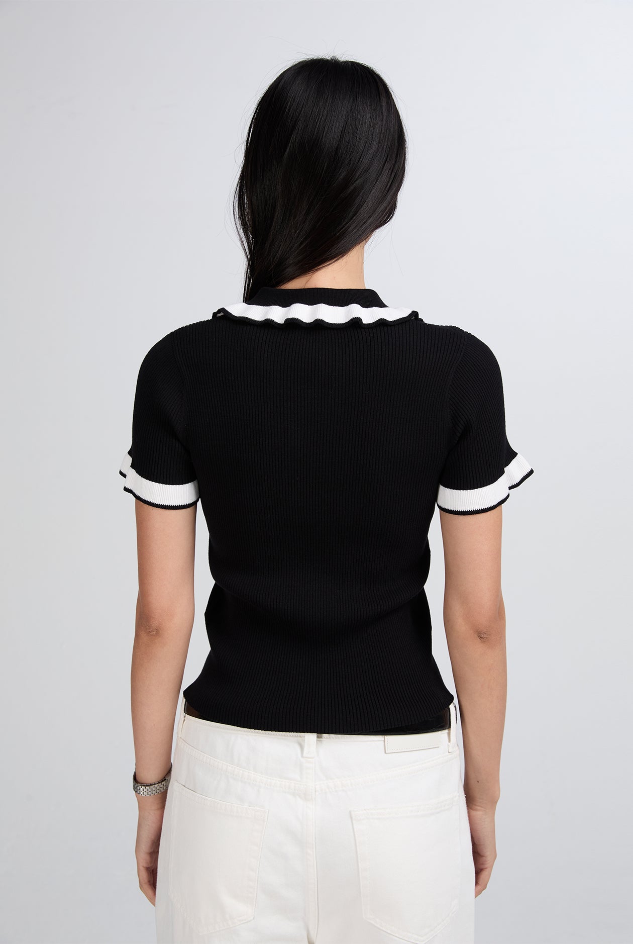 JEWEL RUFFLE POLO