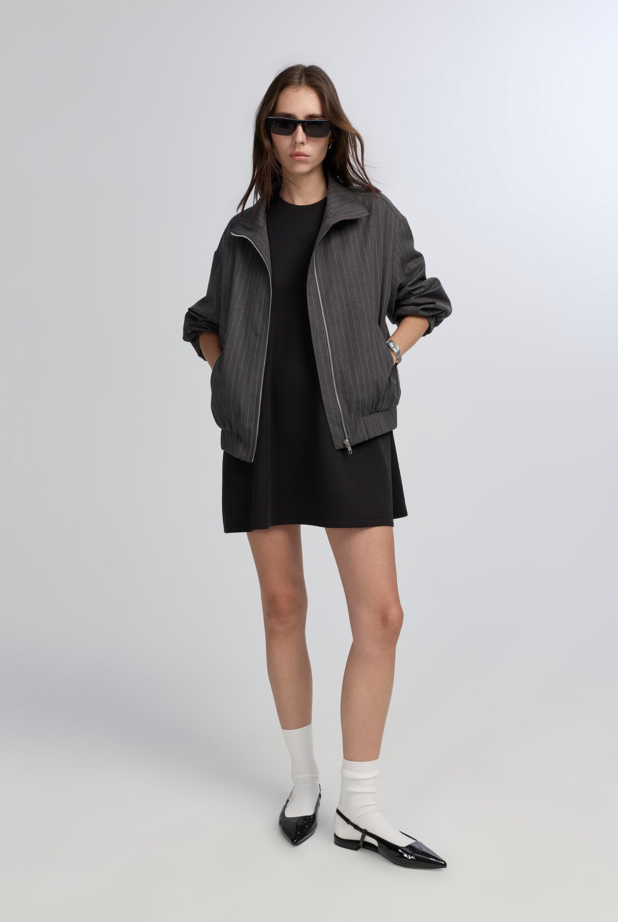 INTERLOCK TRAPEZE DRESS
